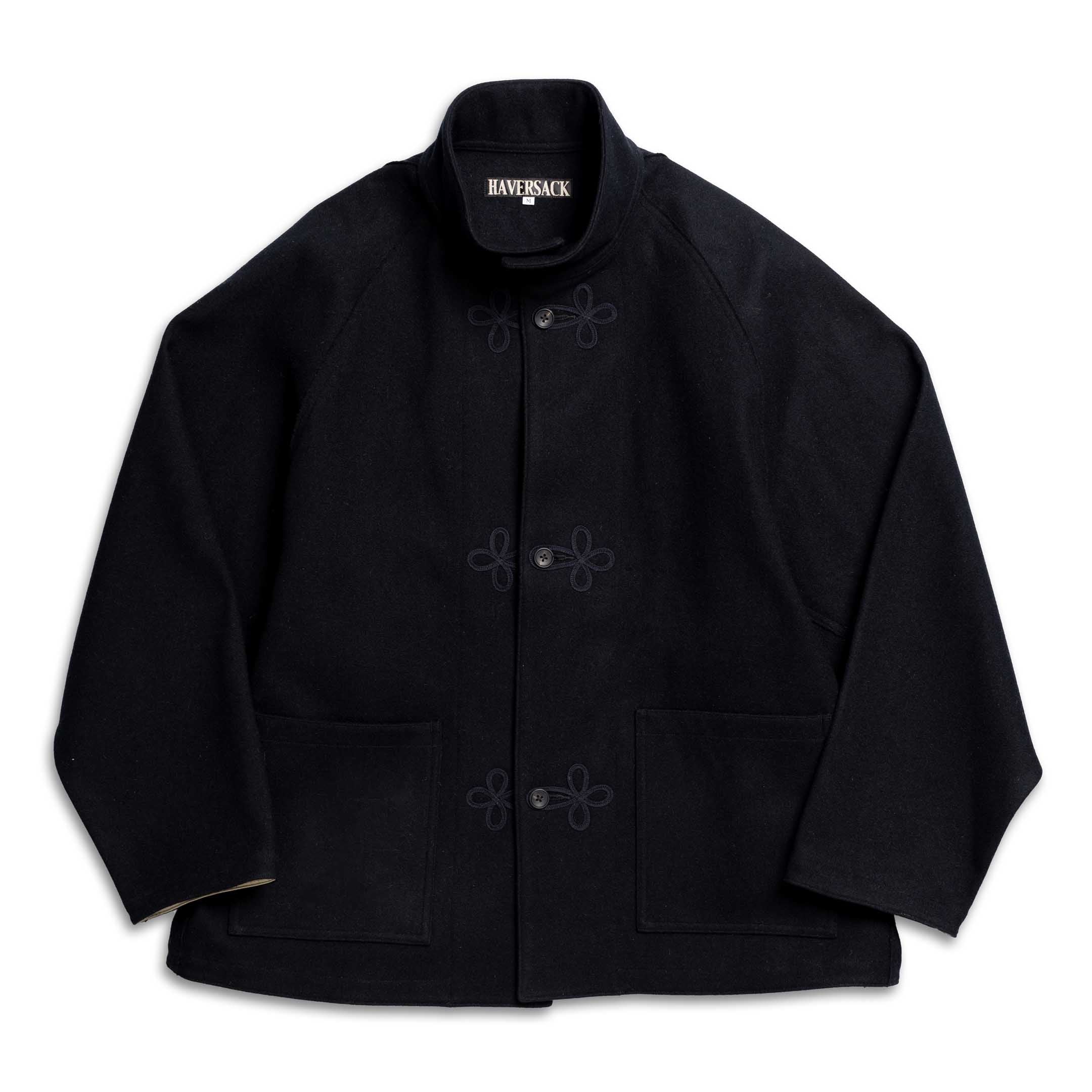 Haversack Vintage Melton Wool Jacket Black