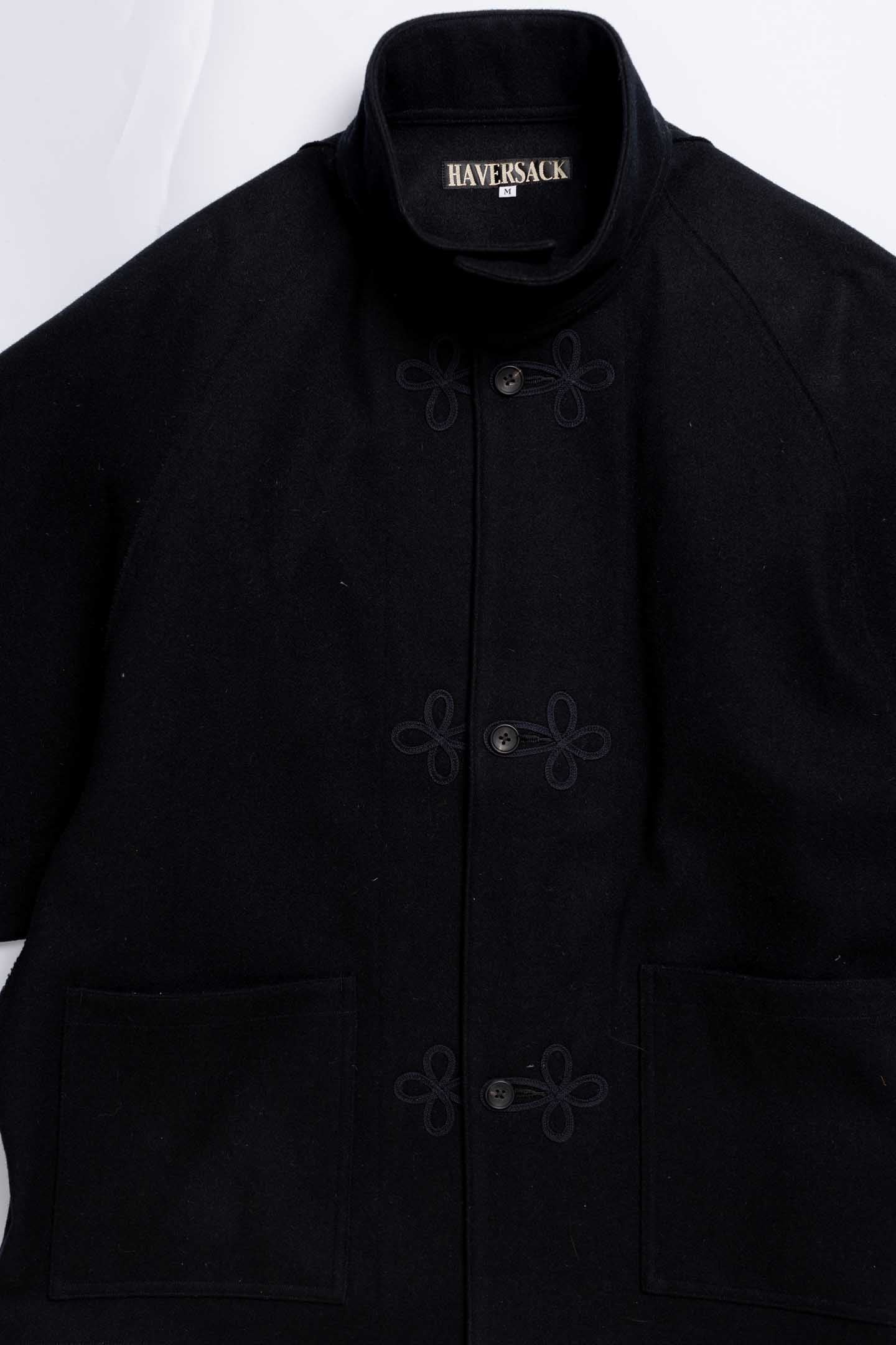 Haversack Vintage Melton Wool Jacket Black - Image 4