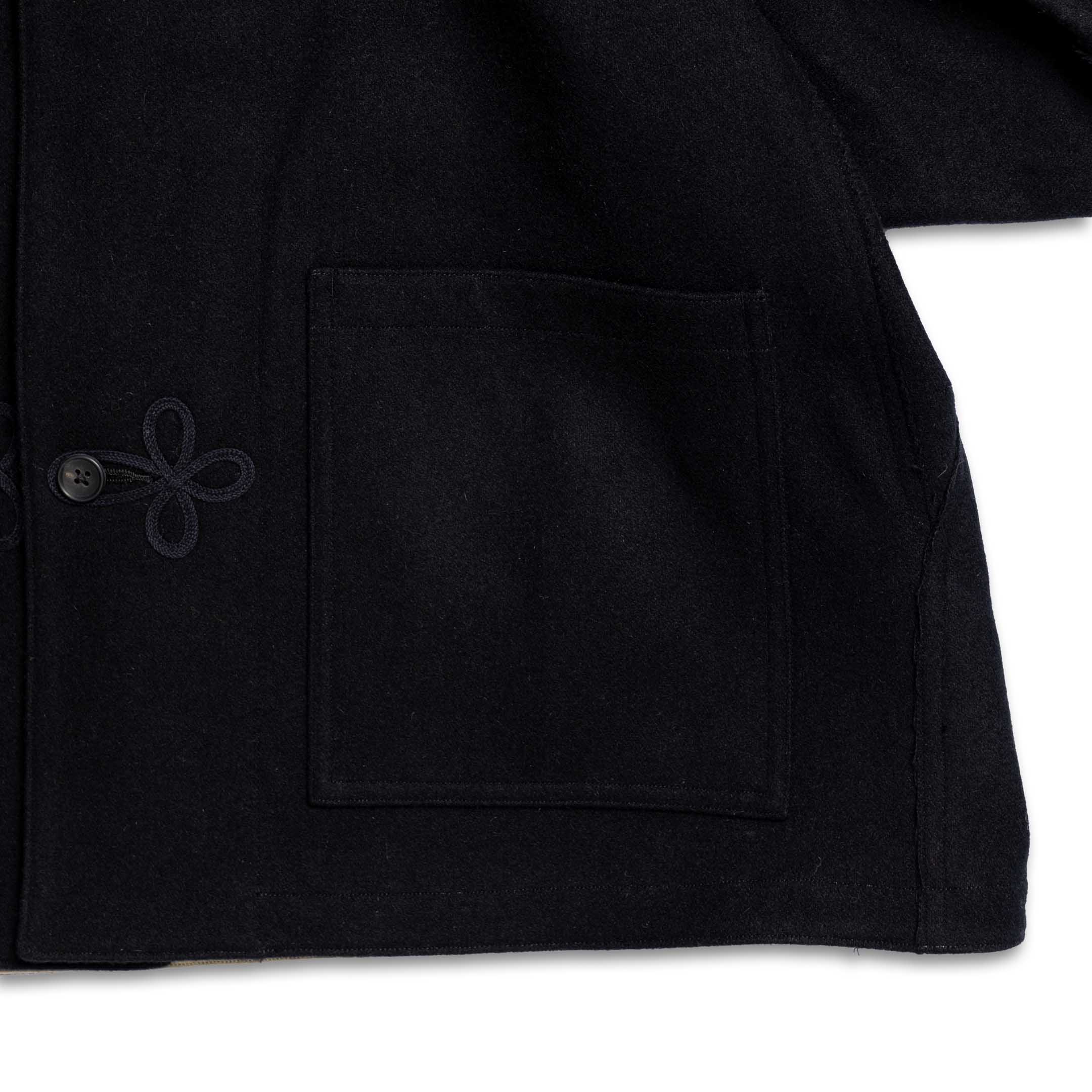 Haversack Vintage Melton Wool Jacket Black - Image 5