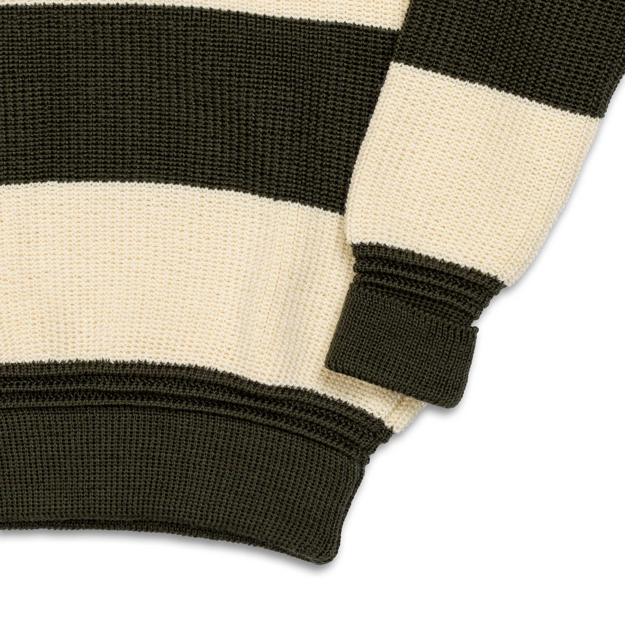 Heimat Signal Stripes Rugby Seashell/Military Green - Image 4