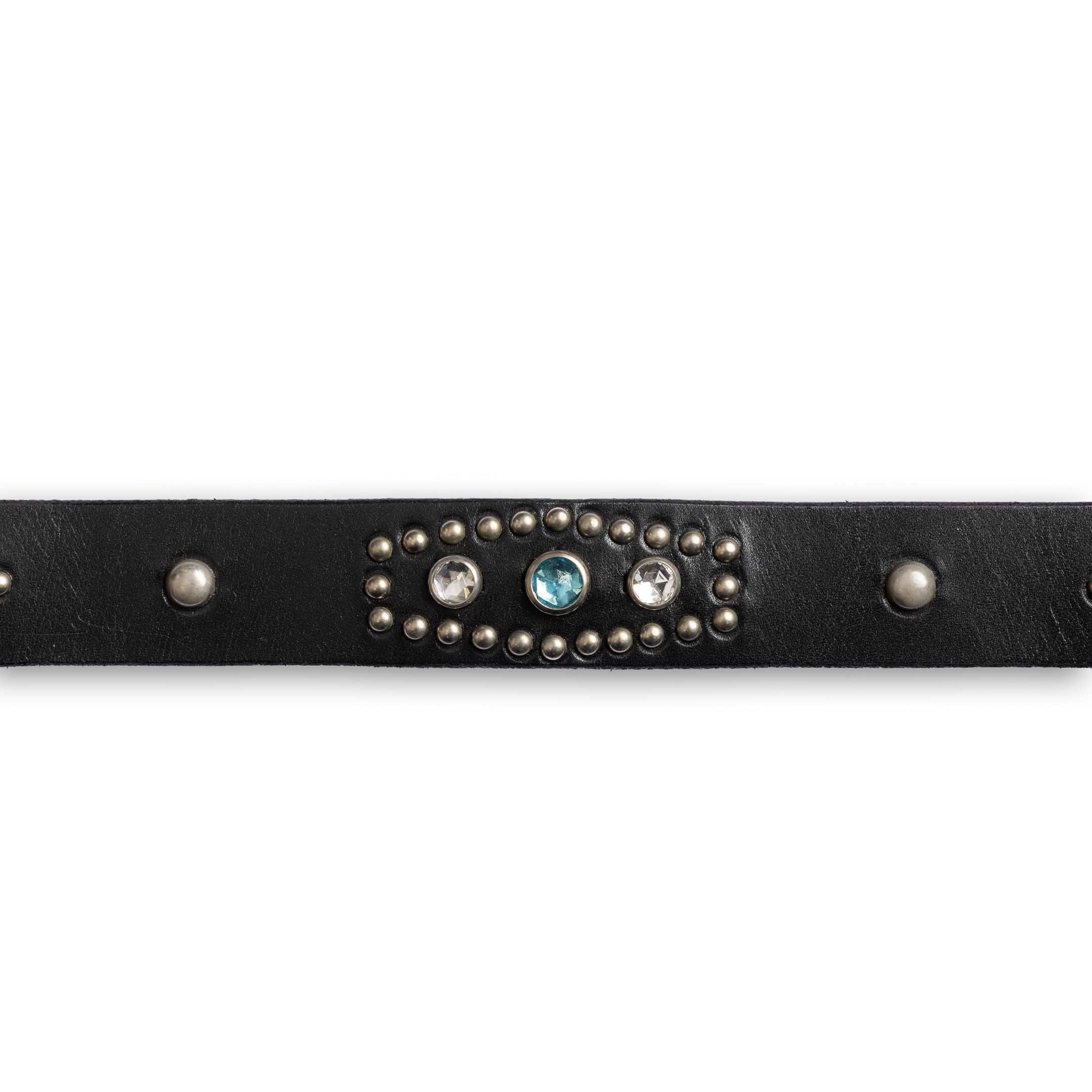 HTC Belt Stadium Stone Black/Silver w/D.Aqua & Clear Stone - Image 3