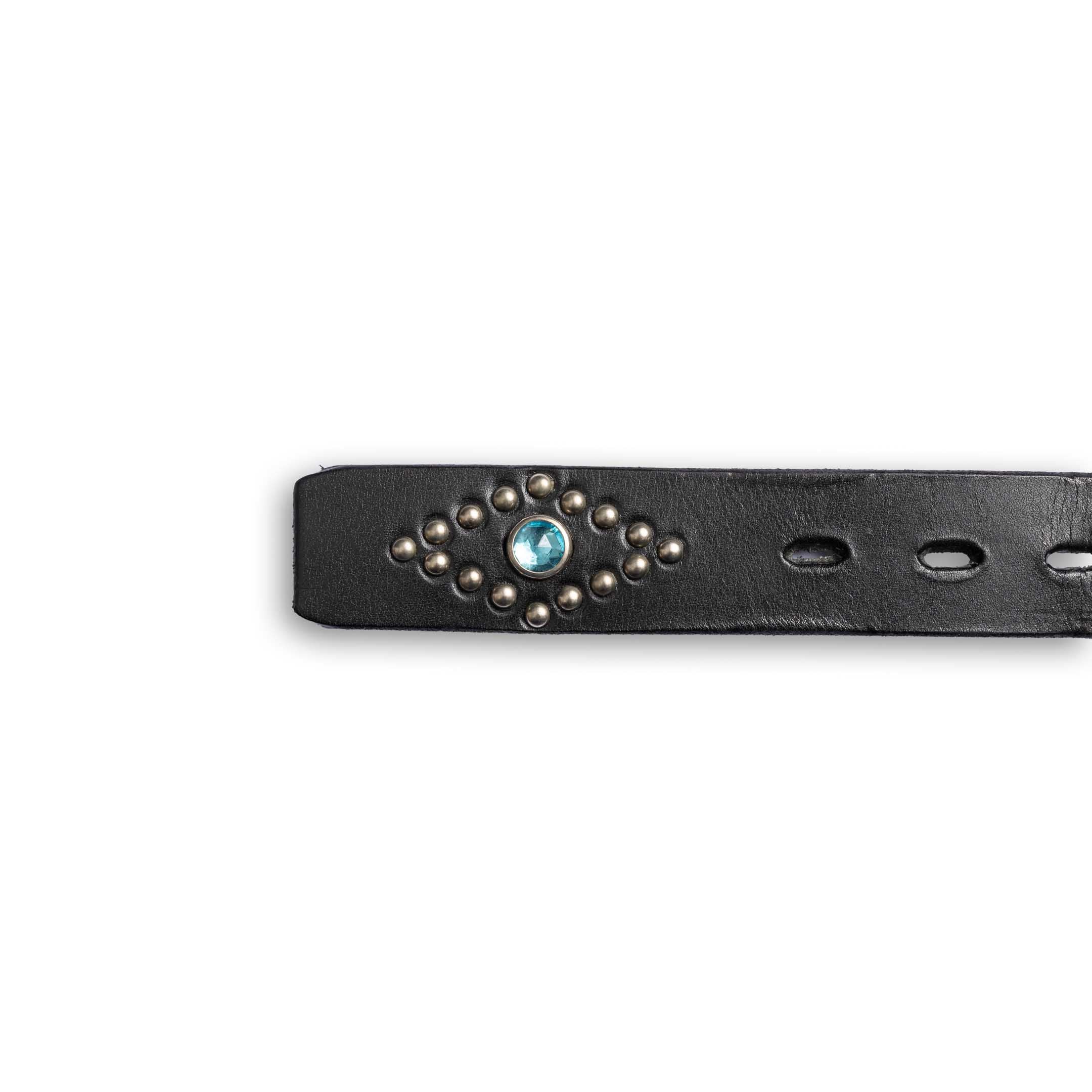 HTC Belt Stadium Stone Black/Silver w/D.Aqua & Clear Stone - Image 4