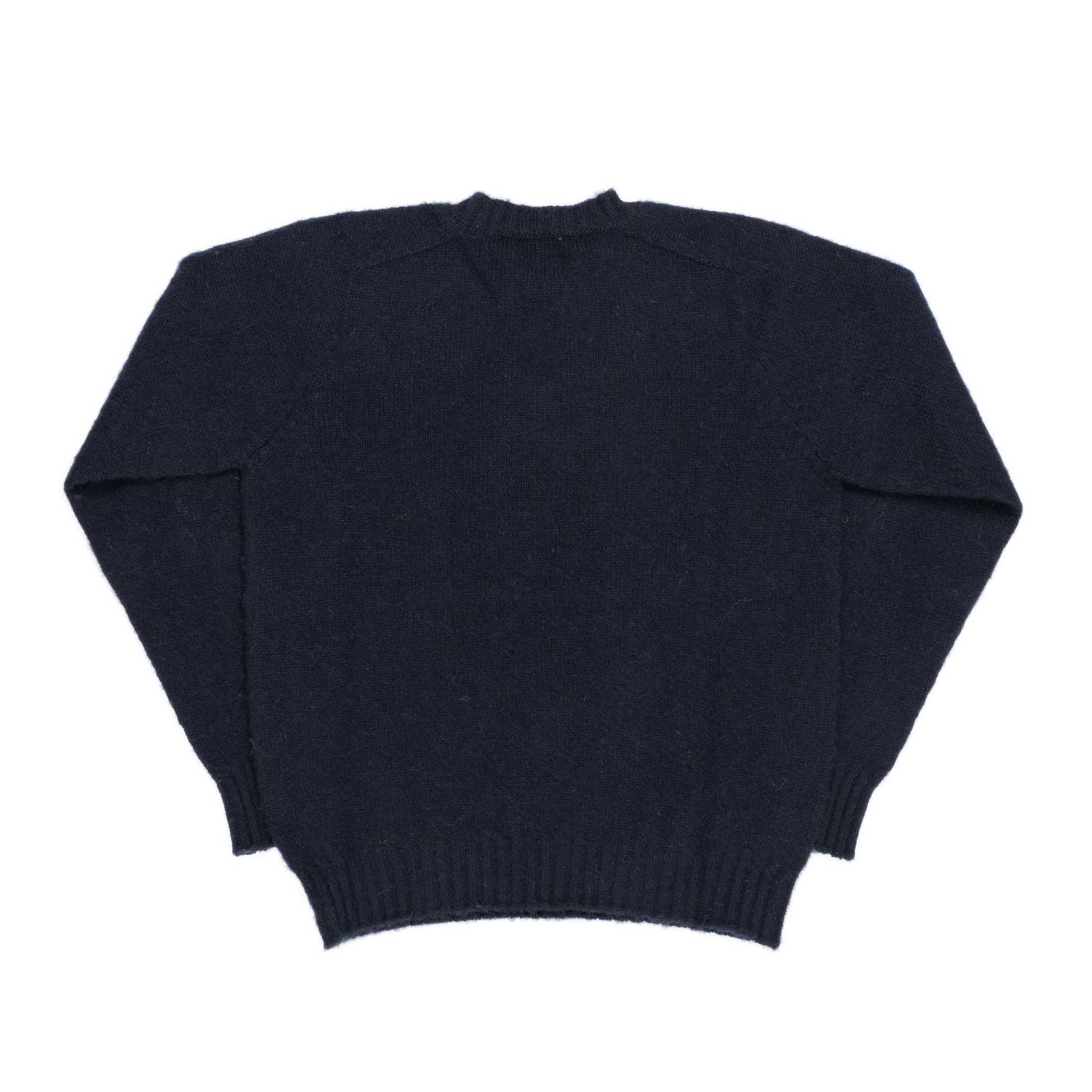 Jamieson's For Clutch Cafe Brushed Shetland Sweater Dark Navy - Image 2