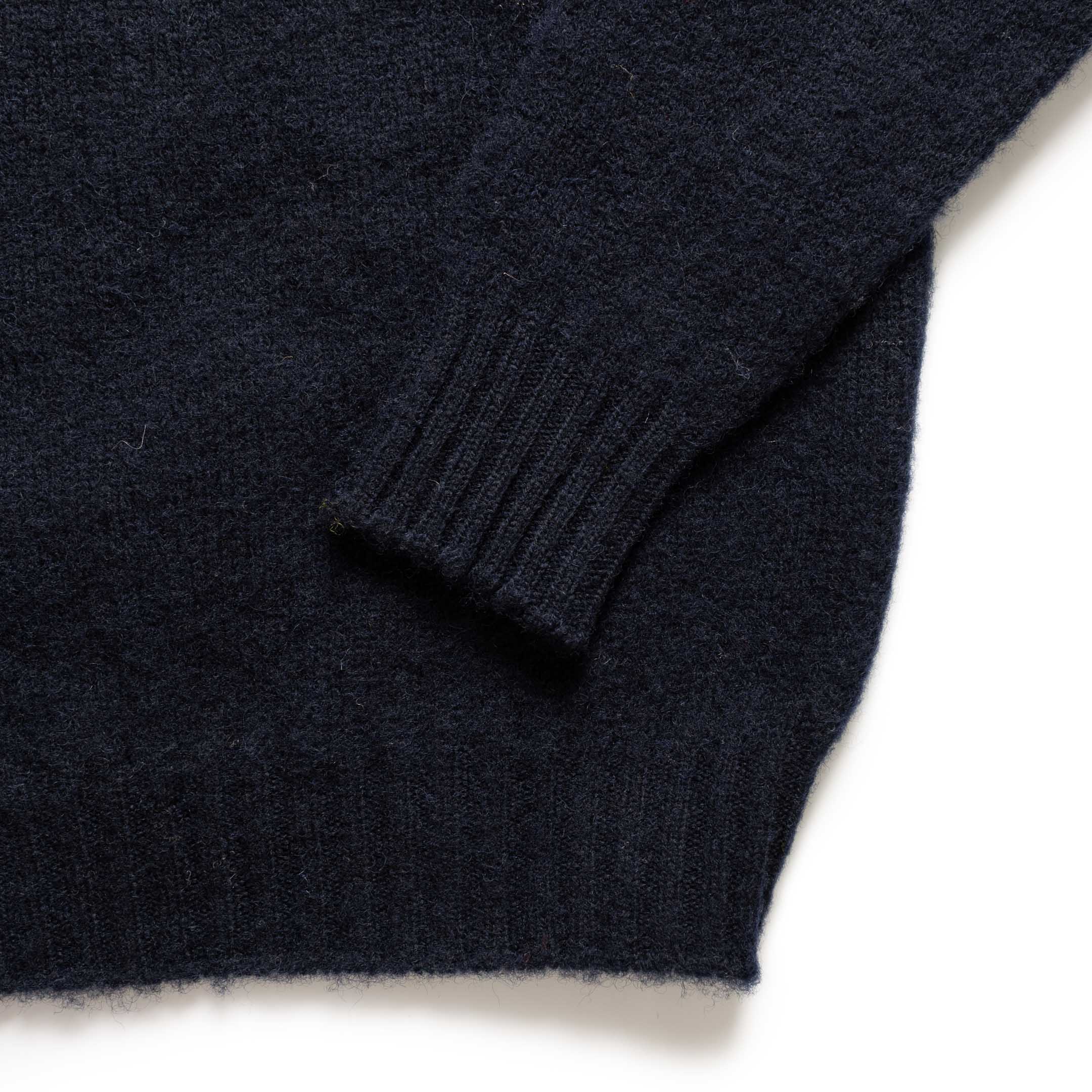 Jamieson's For Clutch Cafe Brushed Shetland Sweater Dark Navy - Image 4