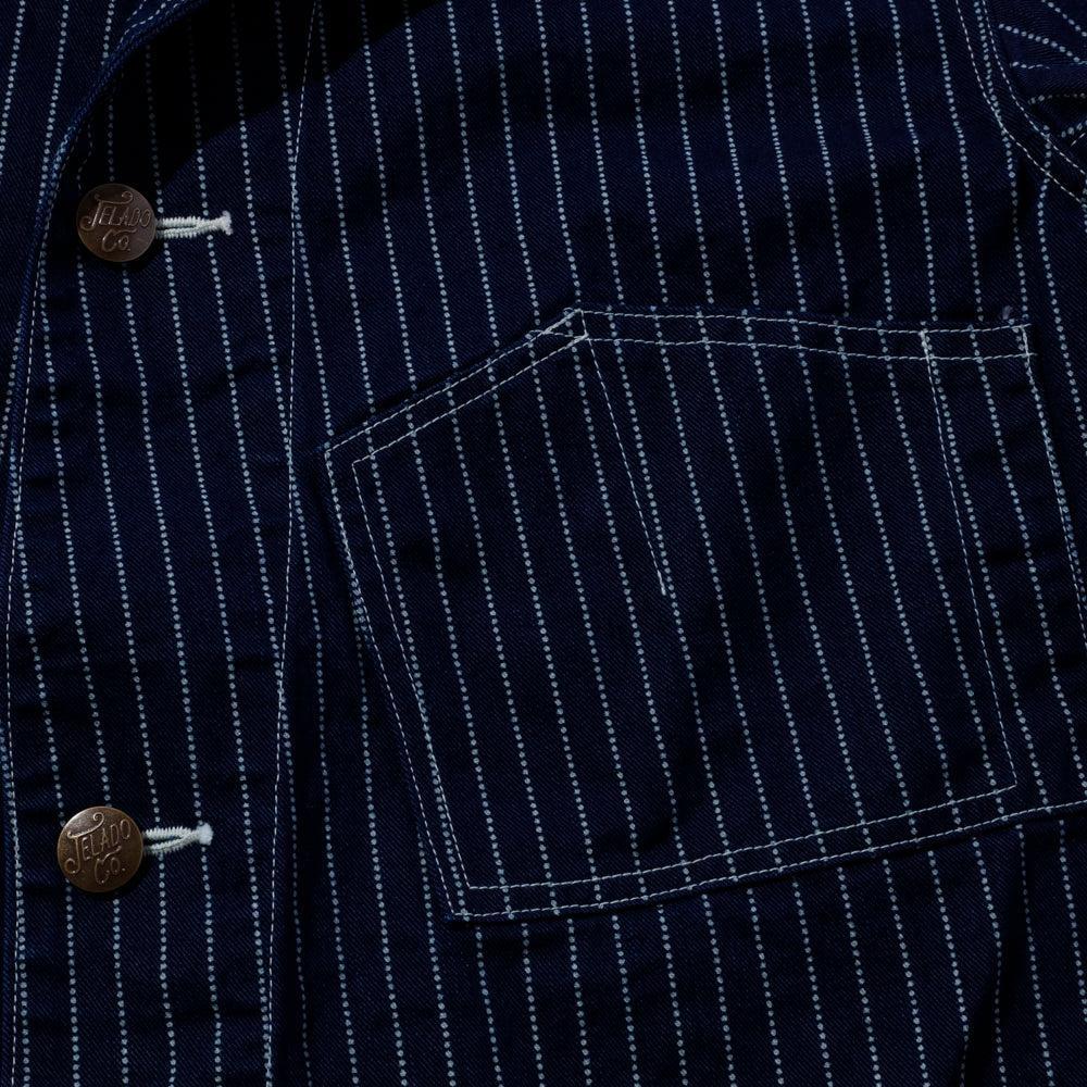 Jelado Steelbeam Coat Wabash Indigo Stripe - Image 5
