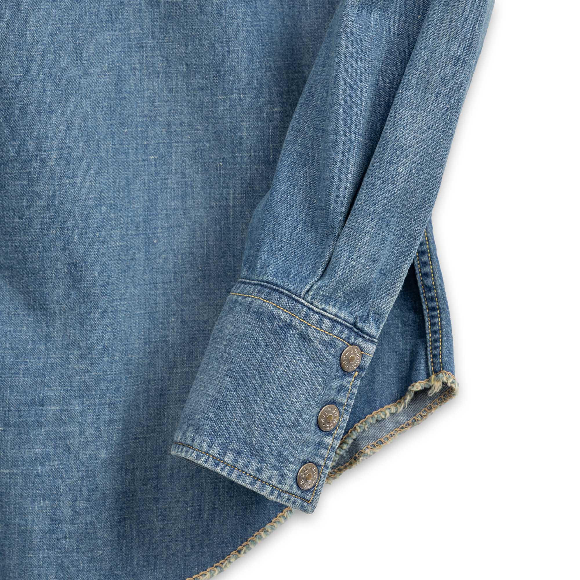 Jelado Vaquero Denim Western Shirt Faded Indigo - Image 3