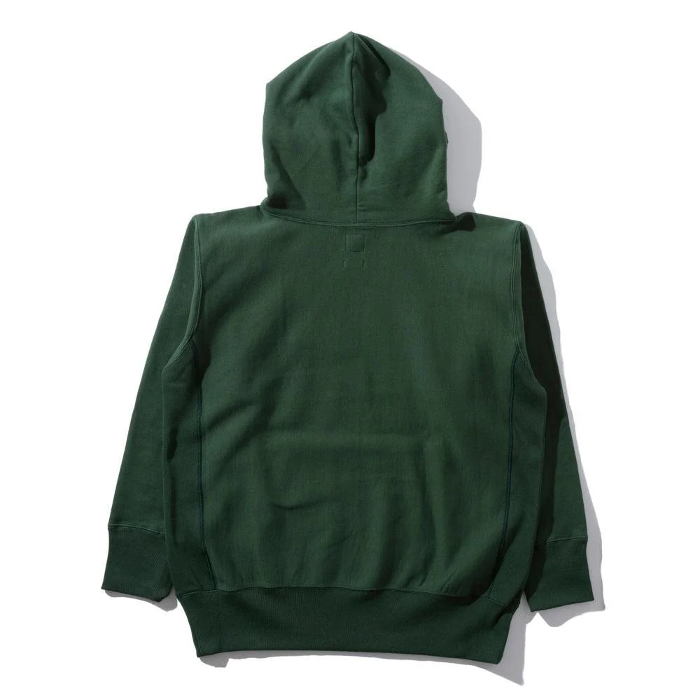 Jelado Warmup Reverse Weave Hooded Sweatshirt Grass Green - Image 2