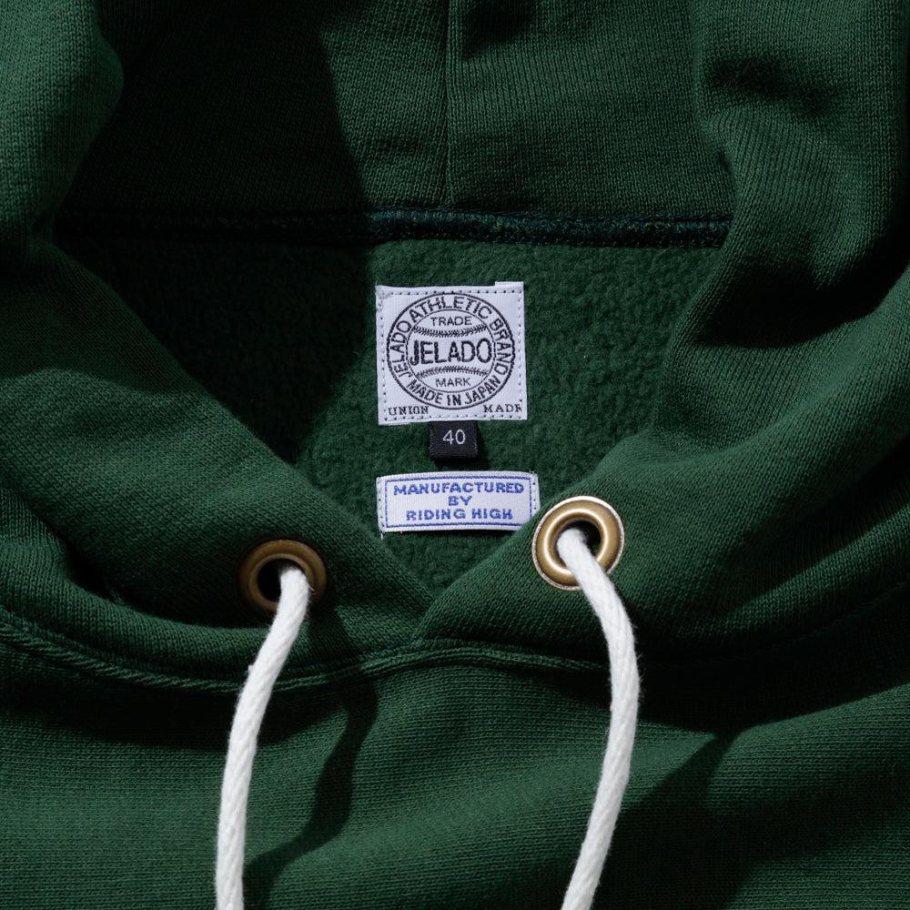 Jelado Warmup Reverse Weave Hooded Sweatshirt Grass Green - Image 3