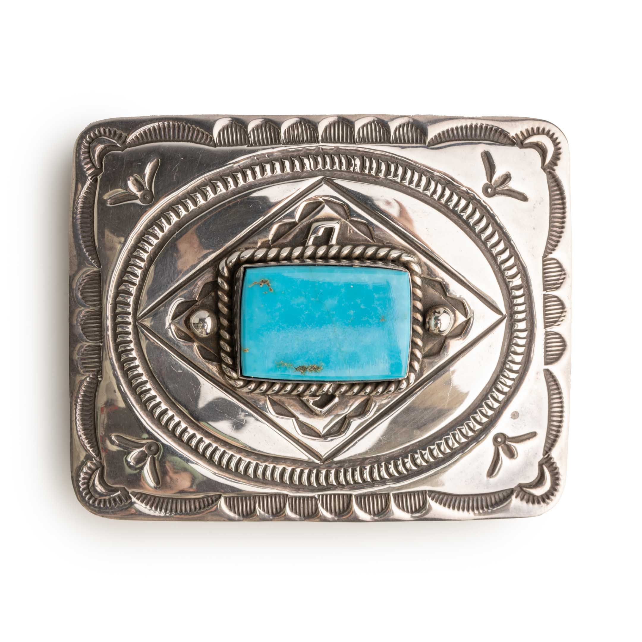 LFC Blue Gem Turquoise Belt Buckle Jimmy brown