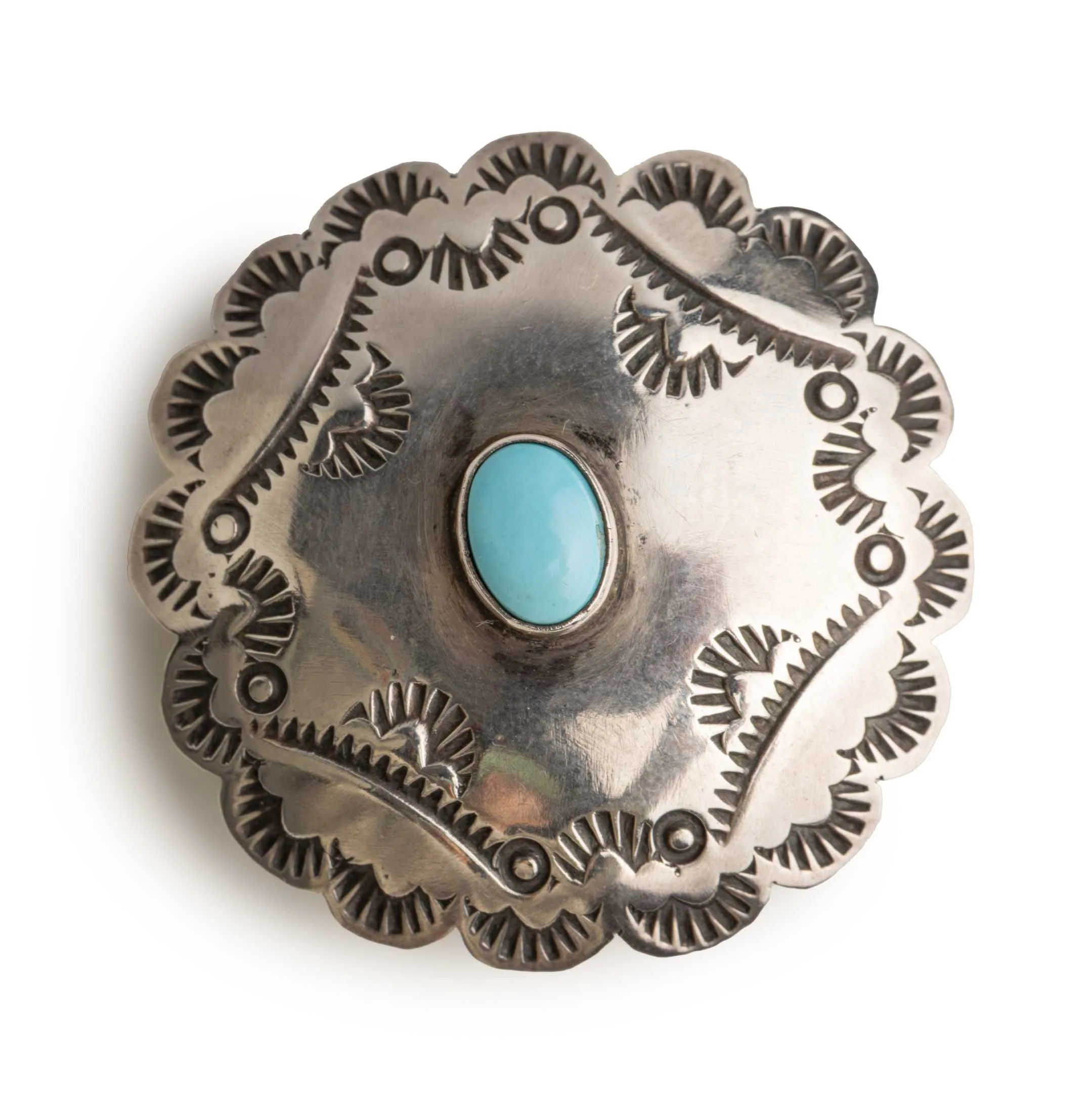LFC Morenci Turquoise Concho Pin