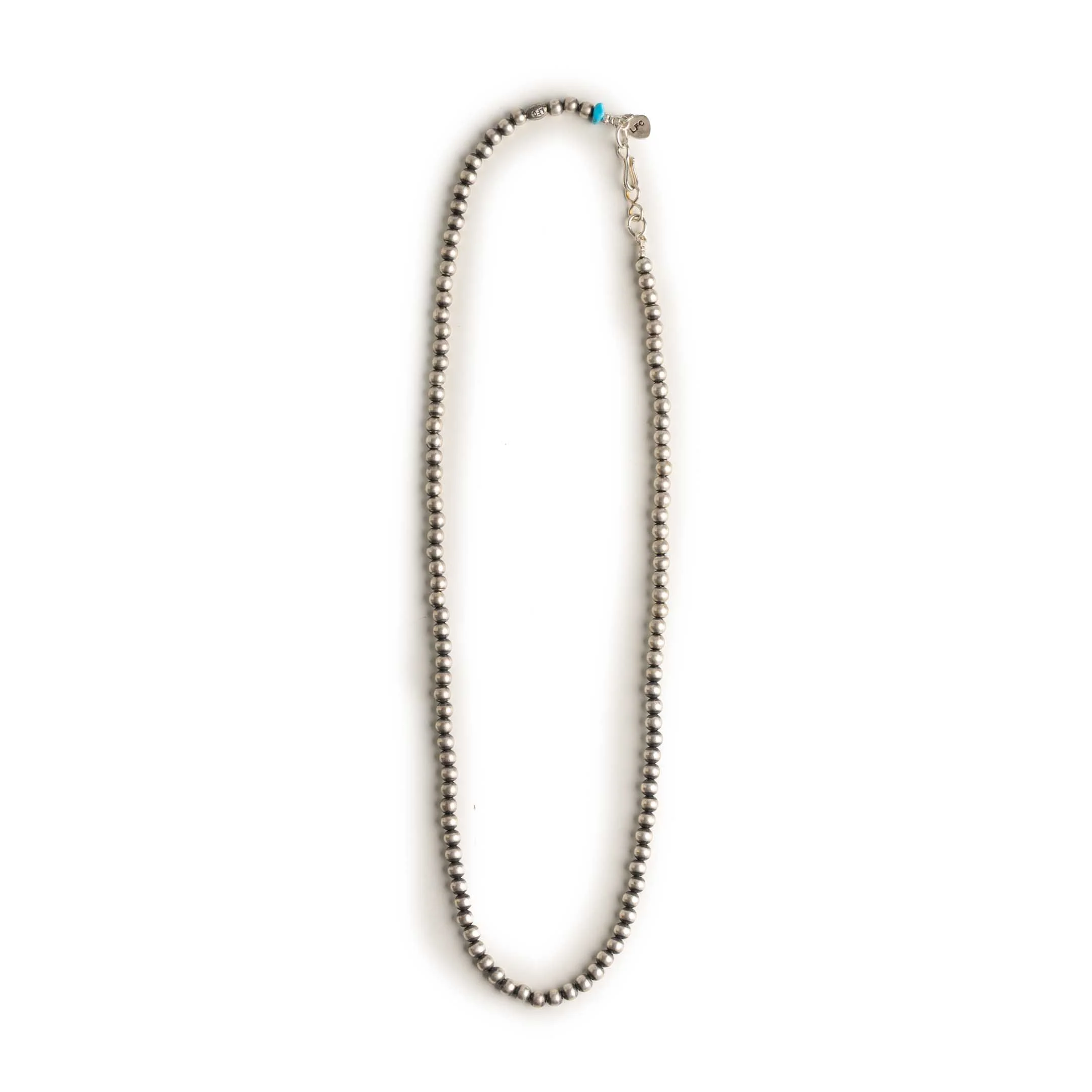 LFC Sleeping Beauty Turquoise 5mm 55cm Silver Bead Chain