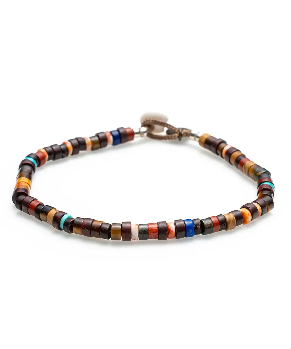 Mikia Heishi Beads Bracelet Brown Multi - Image 3