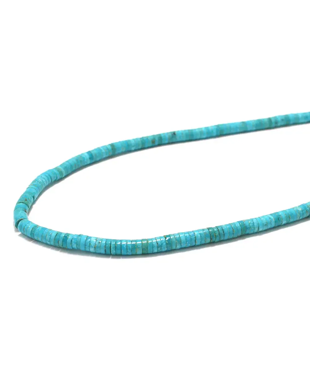Mikia Heishi Beads Necklace Turquoise - Image 3