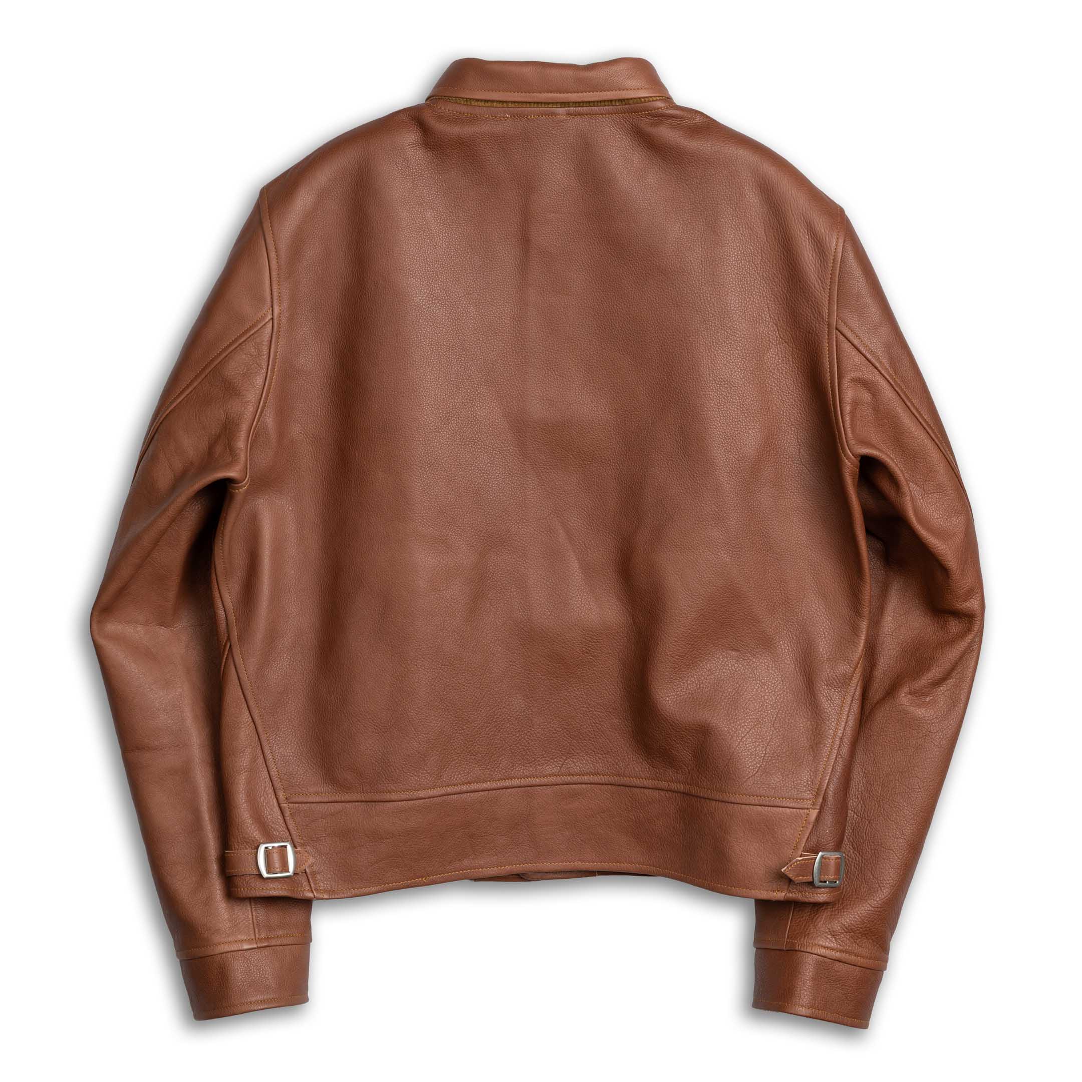 Mister Freedom Campus 'Stud' Leather Jacket Bison Brown - Image 5