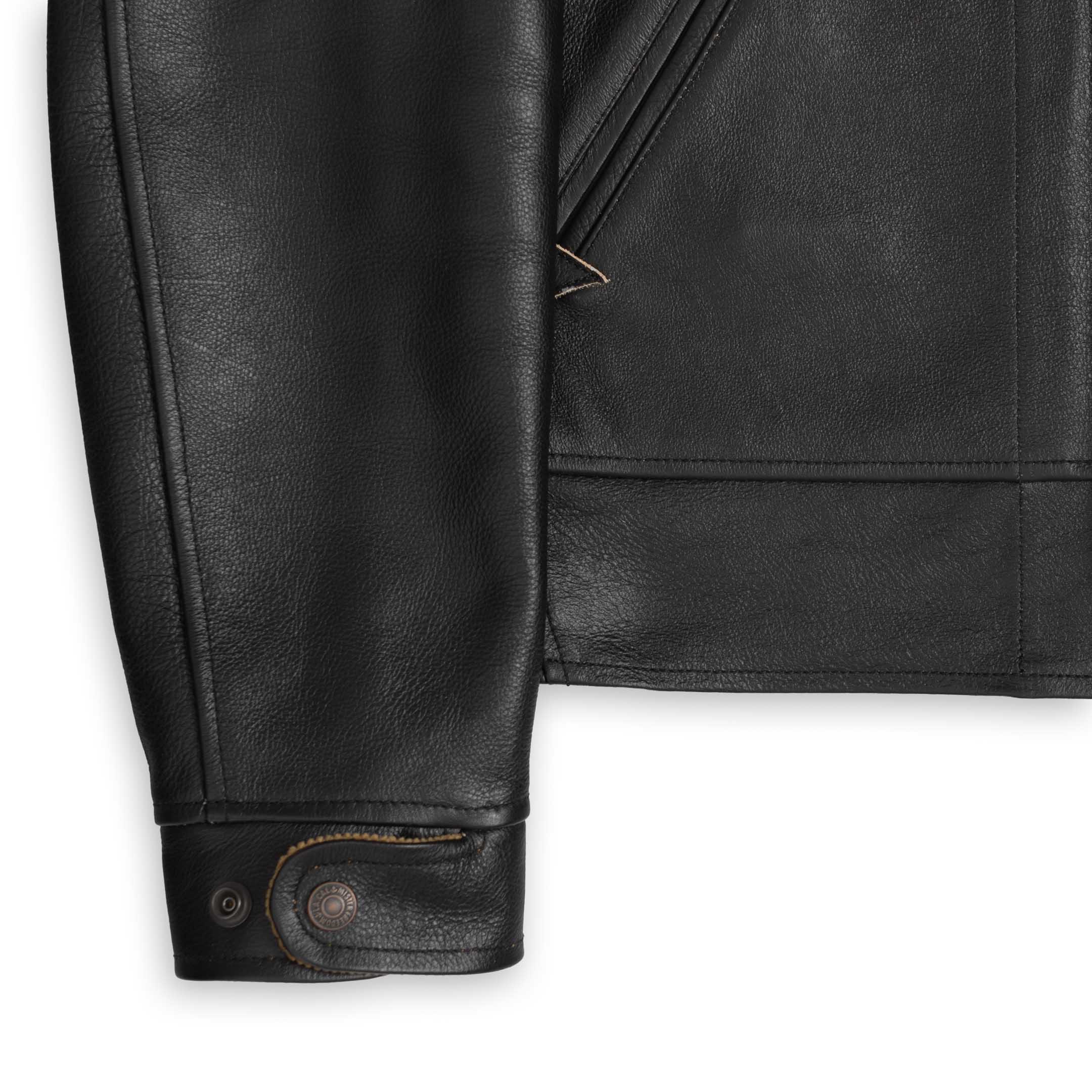 Mister Freedom Campus 'Stud' Leather Jacket Black - Image 3