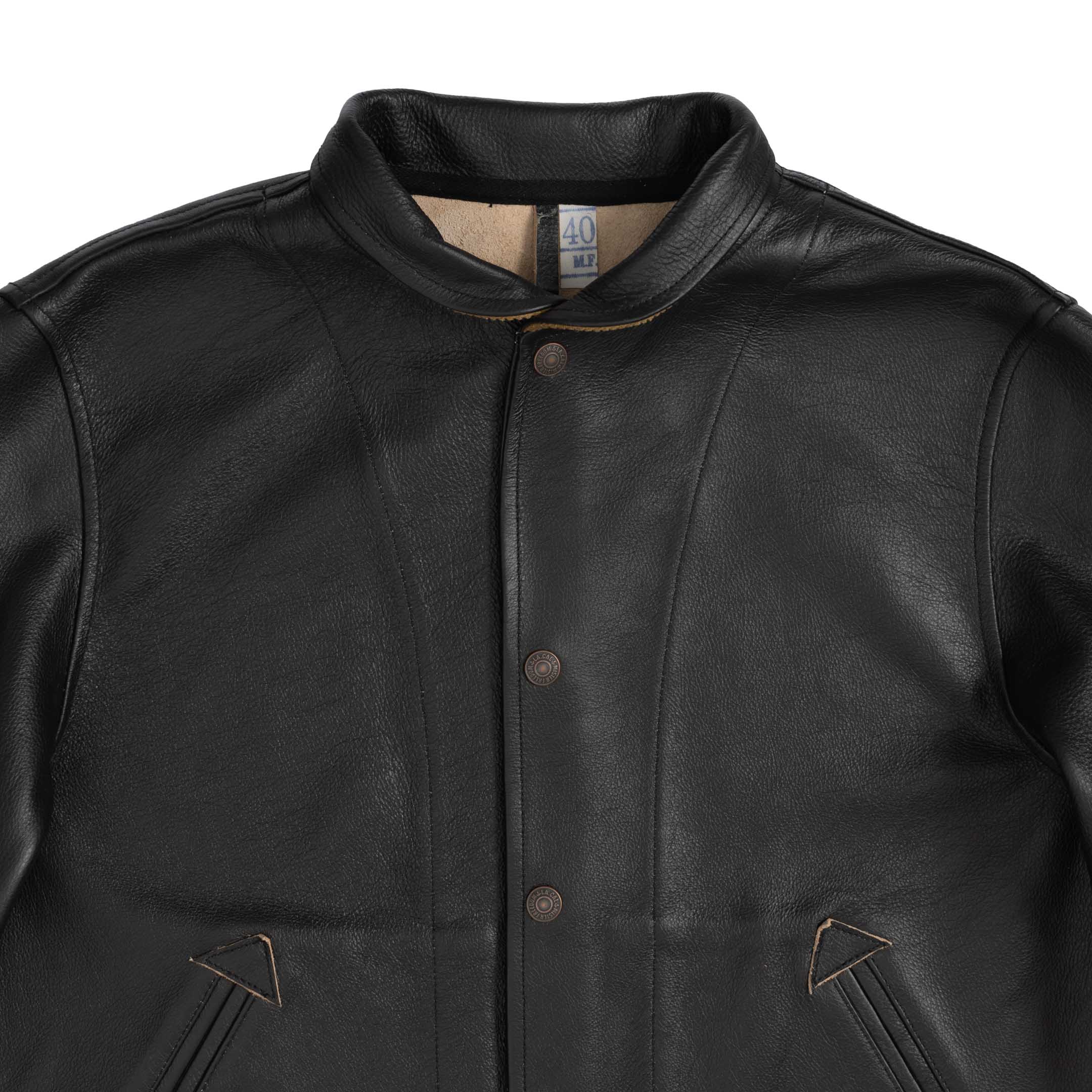 Mister Freedom Campus 'Stud' Leather Jacket Black - Image 5
