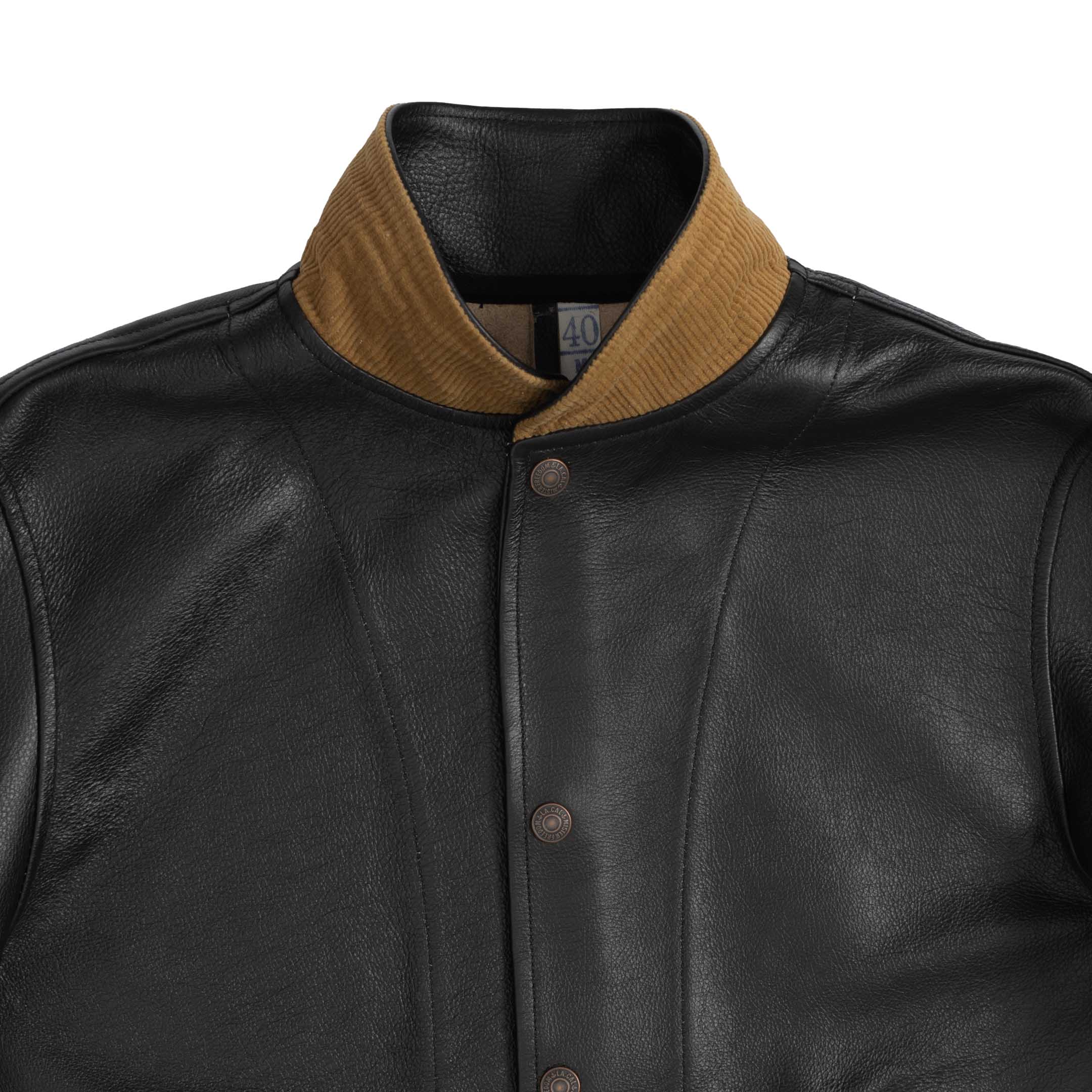 Mister Freedom Campus 'Stud' Leather Jacket Black - Image 6