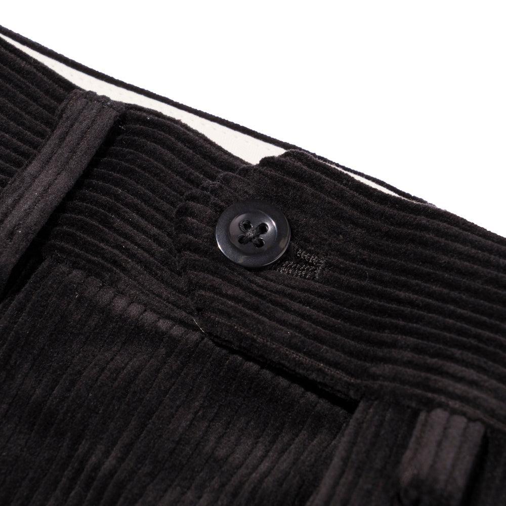 NEAT High Density Corduroy 'Standard' Trousers Black - Image 3