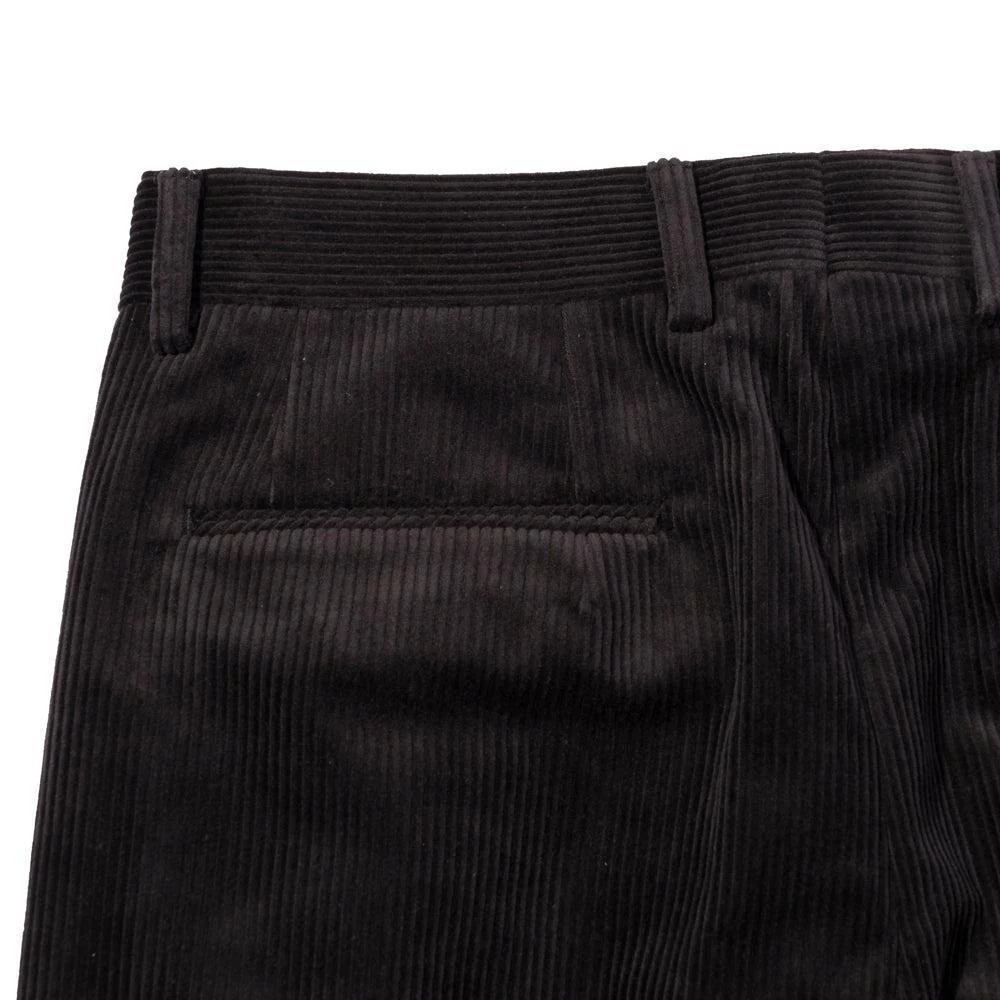 NEAT High Density Corduroy 'Standard' Trousers Black - Image 5