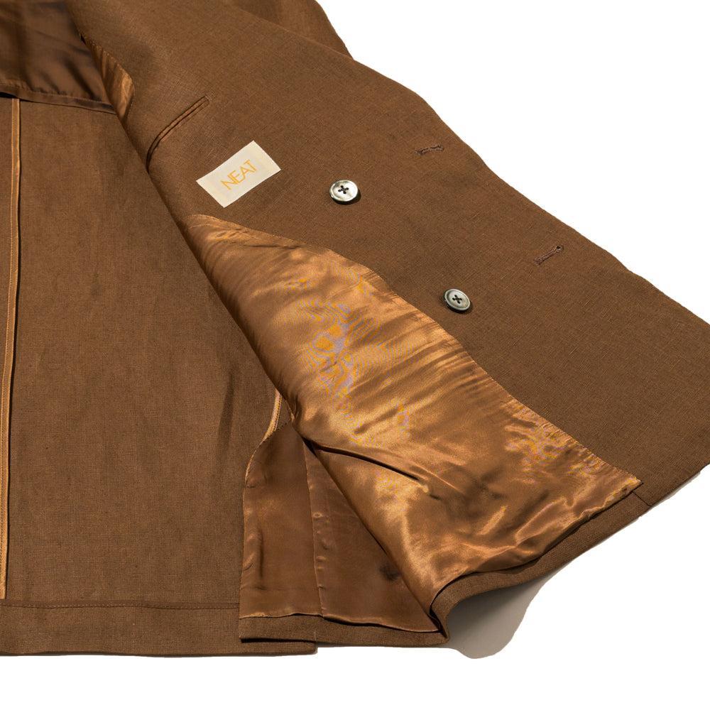 NEAT Spence Bryson Linen 'Paul' Double Breasted Jacket Brown - Image 7