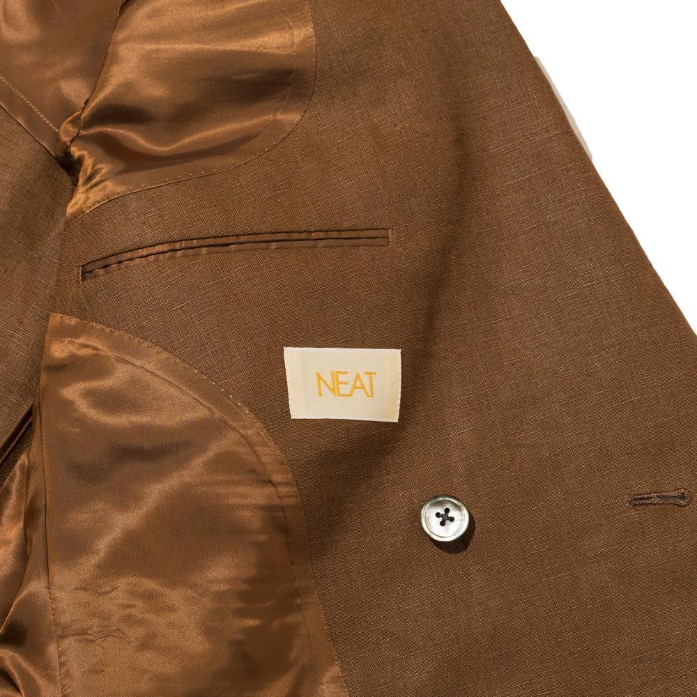 NEAT Spence Bryson Linen 'Paul' Double Breasted Jacket Brown - Image 8
