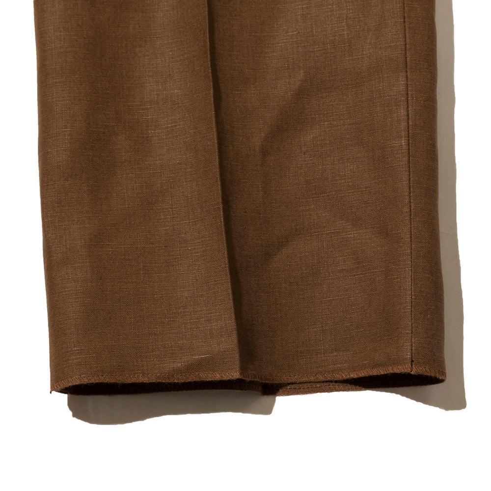 NEAT Spence Bryson Linen 'Wide' Trousers Brown - Image 4