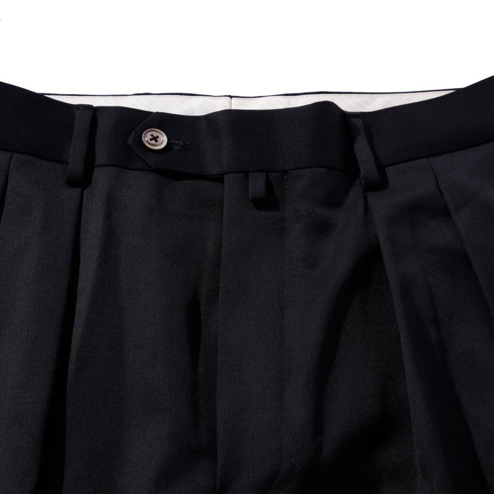 NEAT Wool Gabardine Standard Trousers Navy - Image 4
