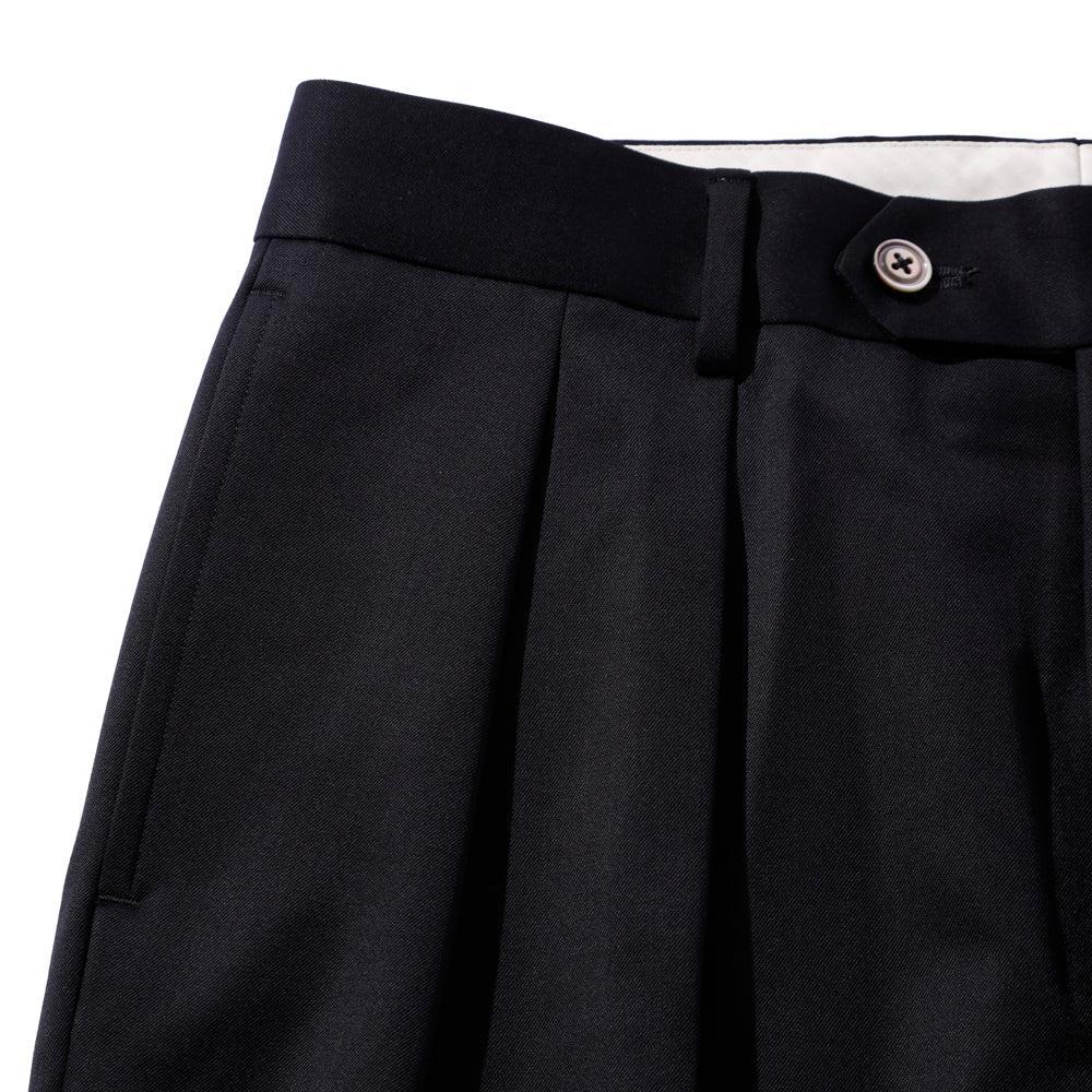 NEAT Wool Gabardine Standard Trousers Navy - Image 5