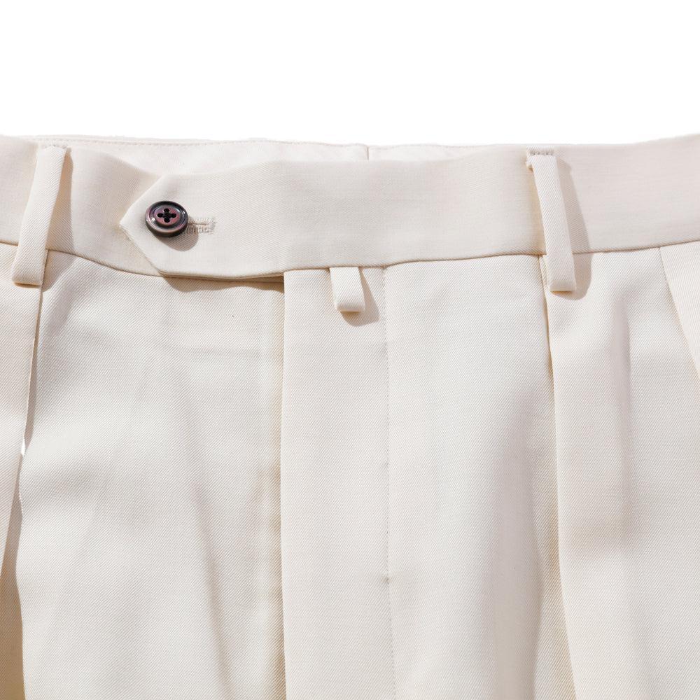 NEAT Wool Gabardine Standard Trousers Ivory - Image 5