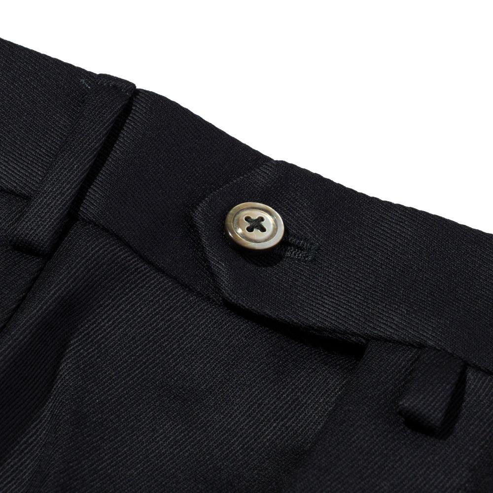 NEAT Wool Tricotine Wide Trousers Navy - Image 3