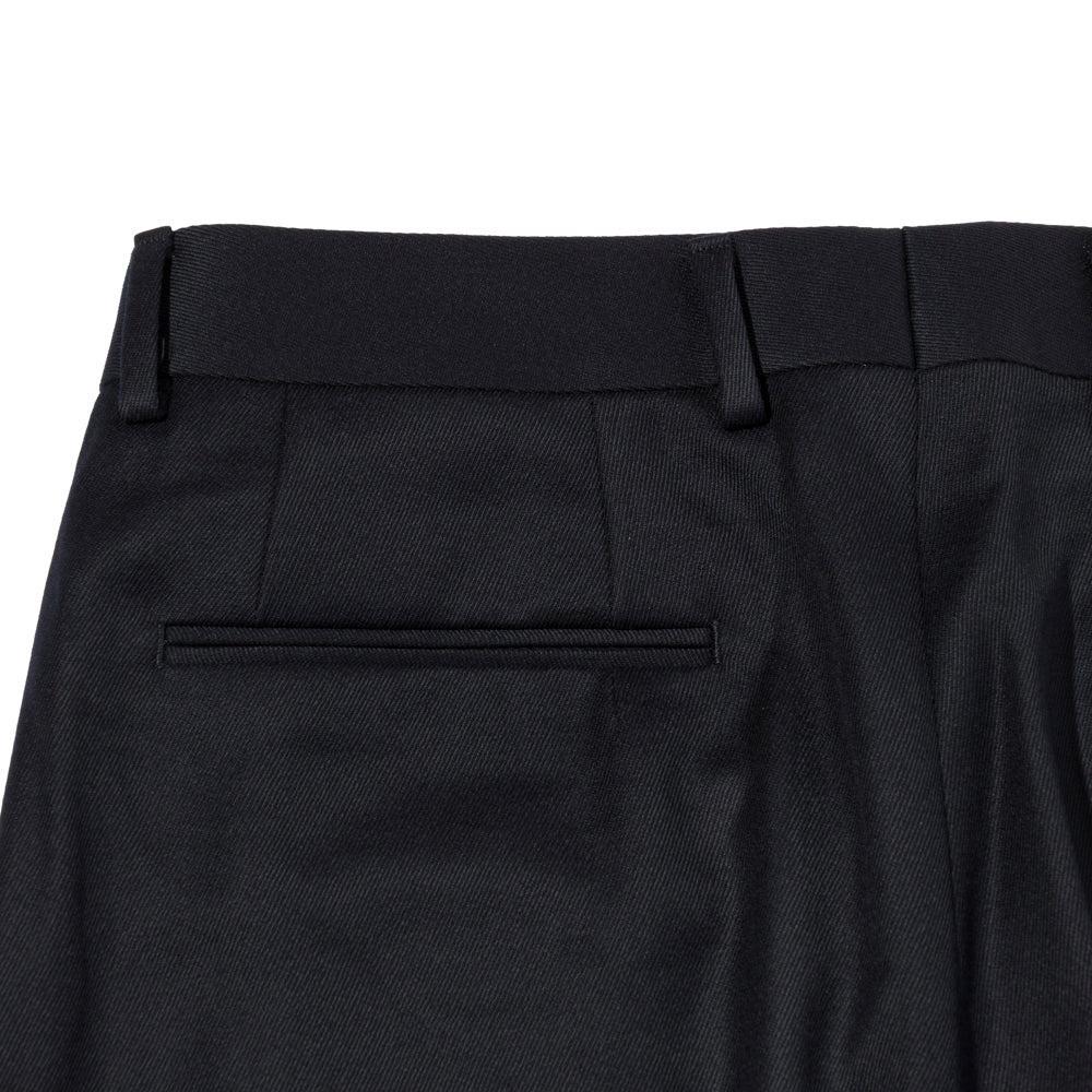NEAT Wool Tricotine Wide Trousers Navy - Image 5