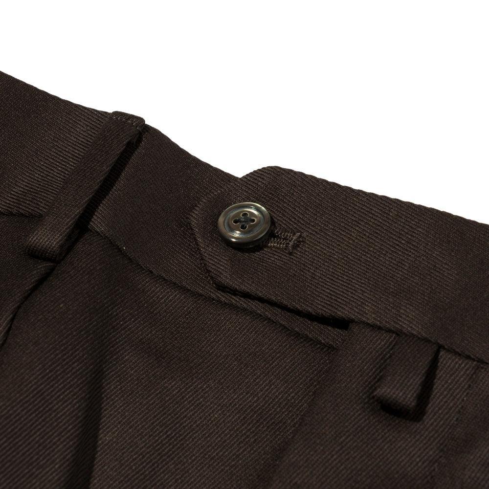 NEAT Wool Tricotine Wide Trousers Brown - Image 3