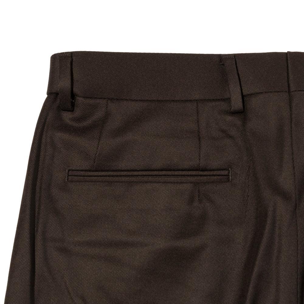 NEAT Wool Tricotine Wide Trousers Brown - Image 5