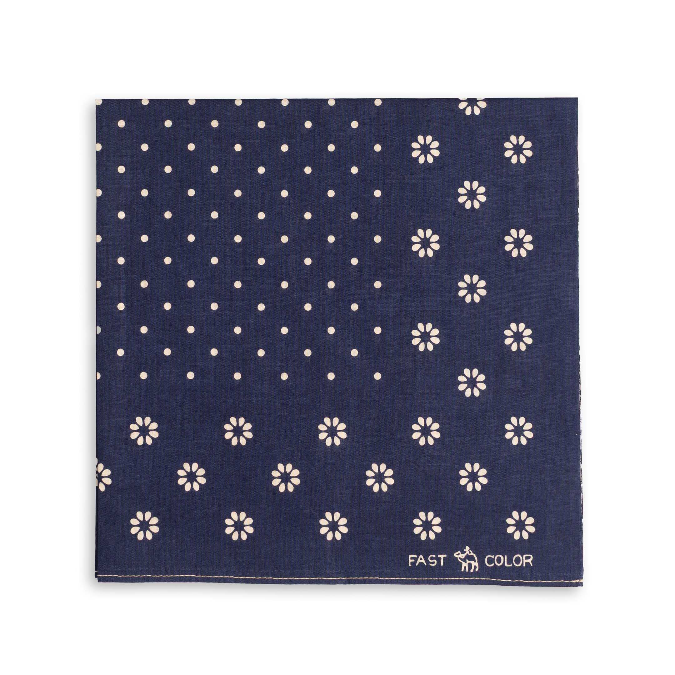 One Ear Brand 'The Camel Brand' Daisy Bandana Navy - Image 2