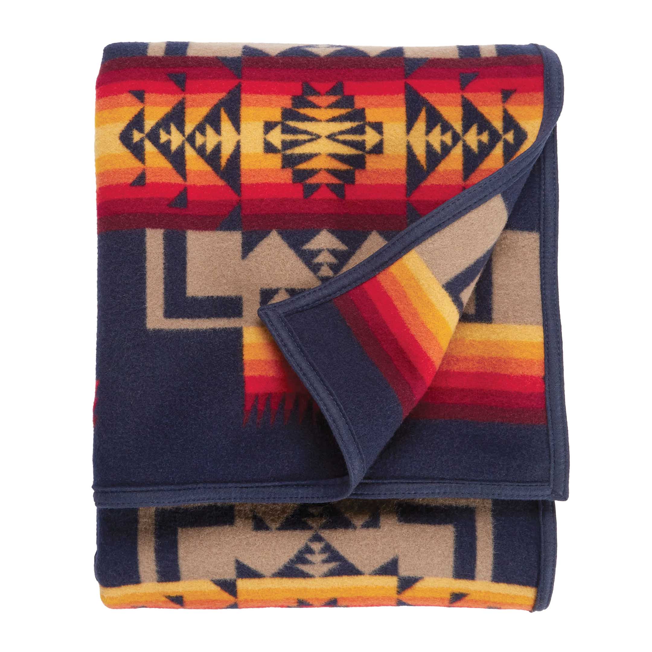 Pendleton Chief Joseph Jacquard Robe Blanket Indigo - Image 3