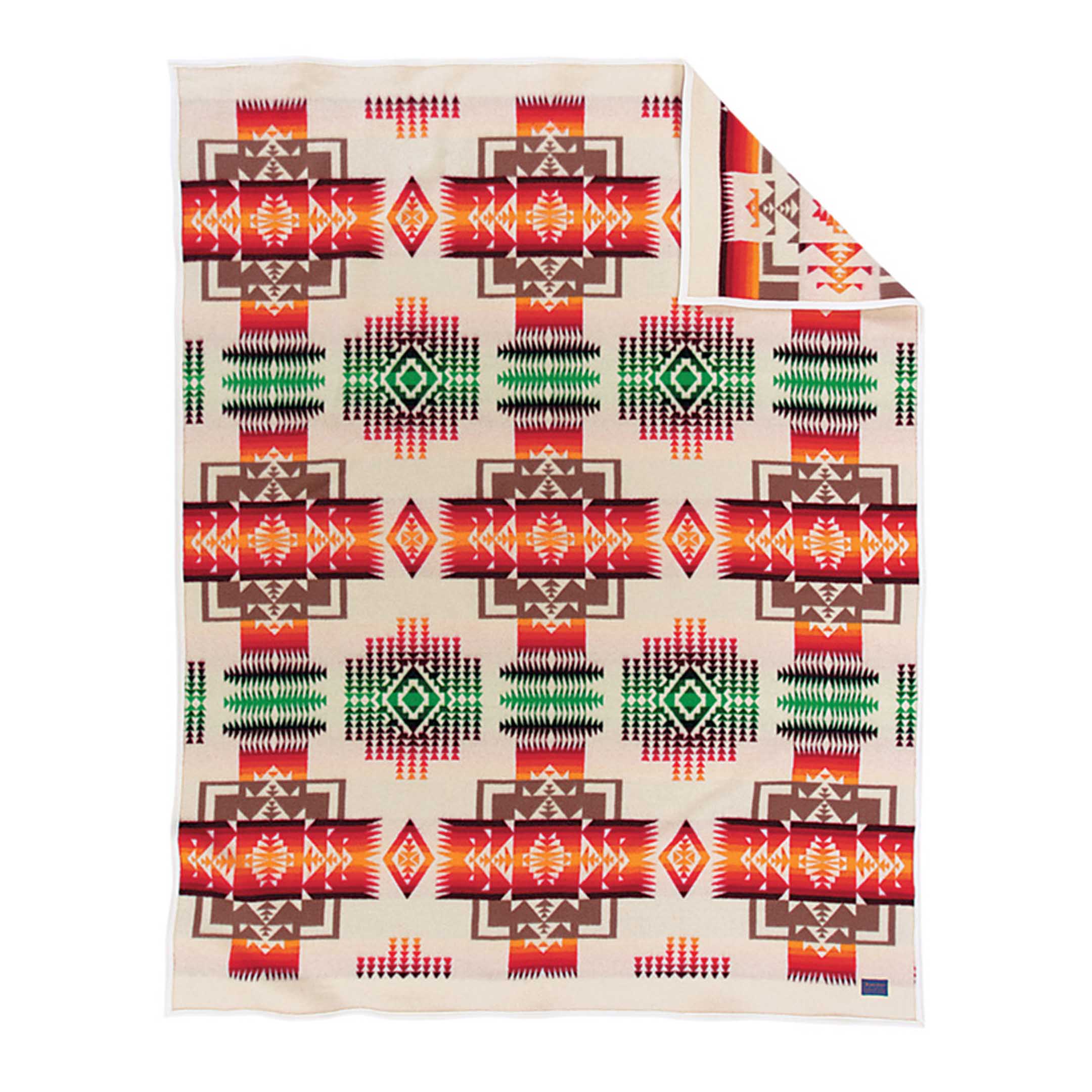 Pendleton Chief Joseph Jacquard Robe Blanket Ivory