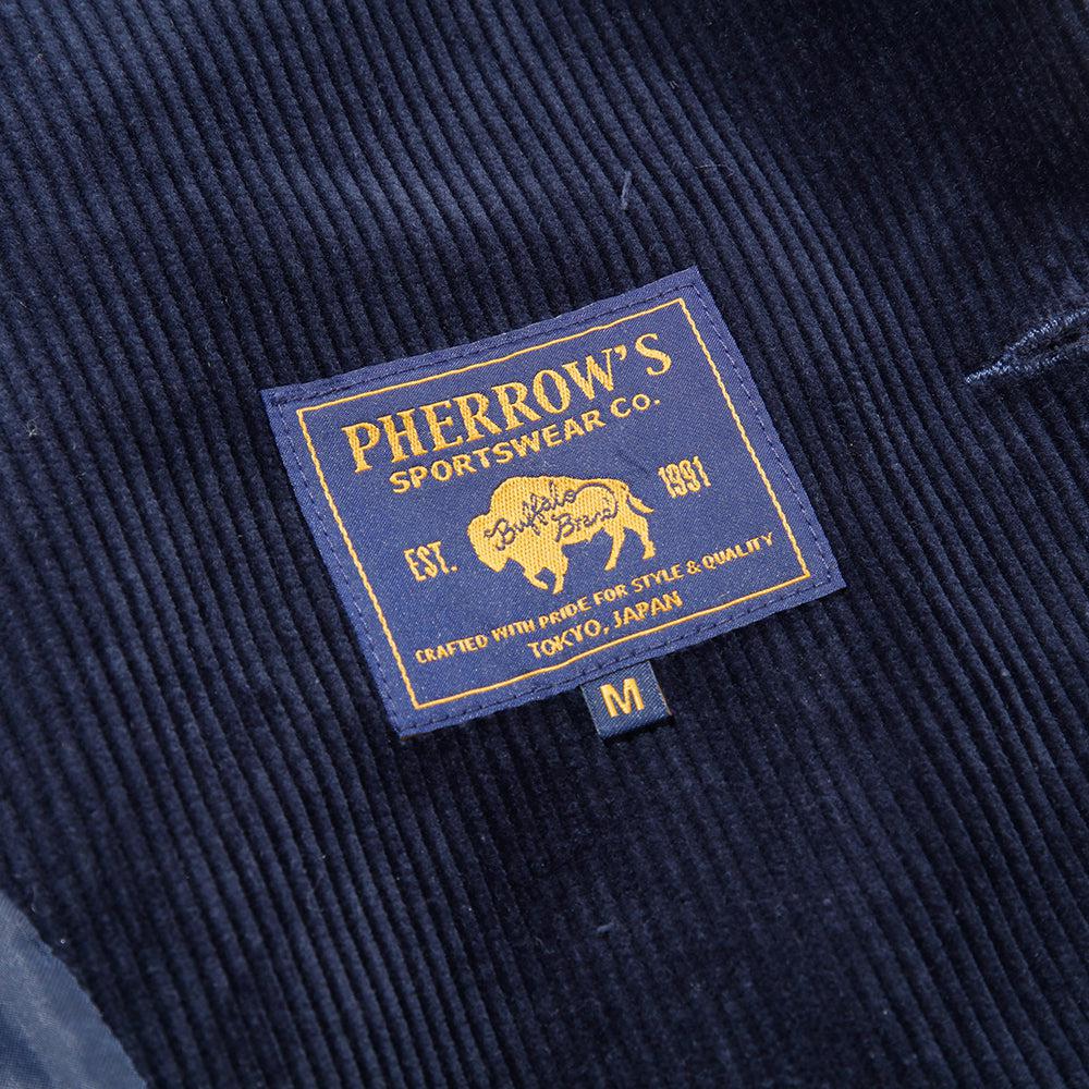 Pherrow's 22W-PWSC1 Corduroy Jacket Navy - Image 8