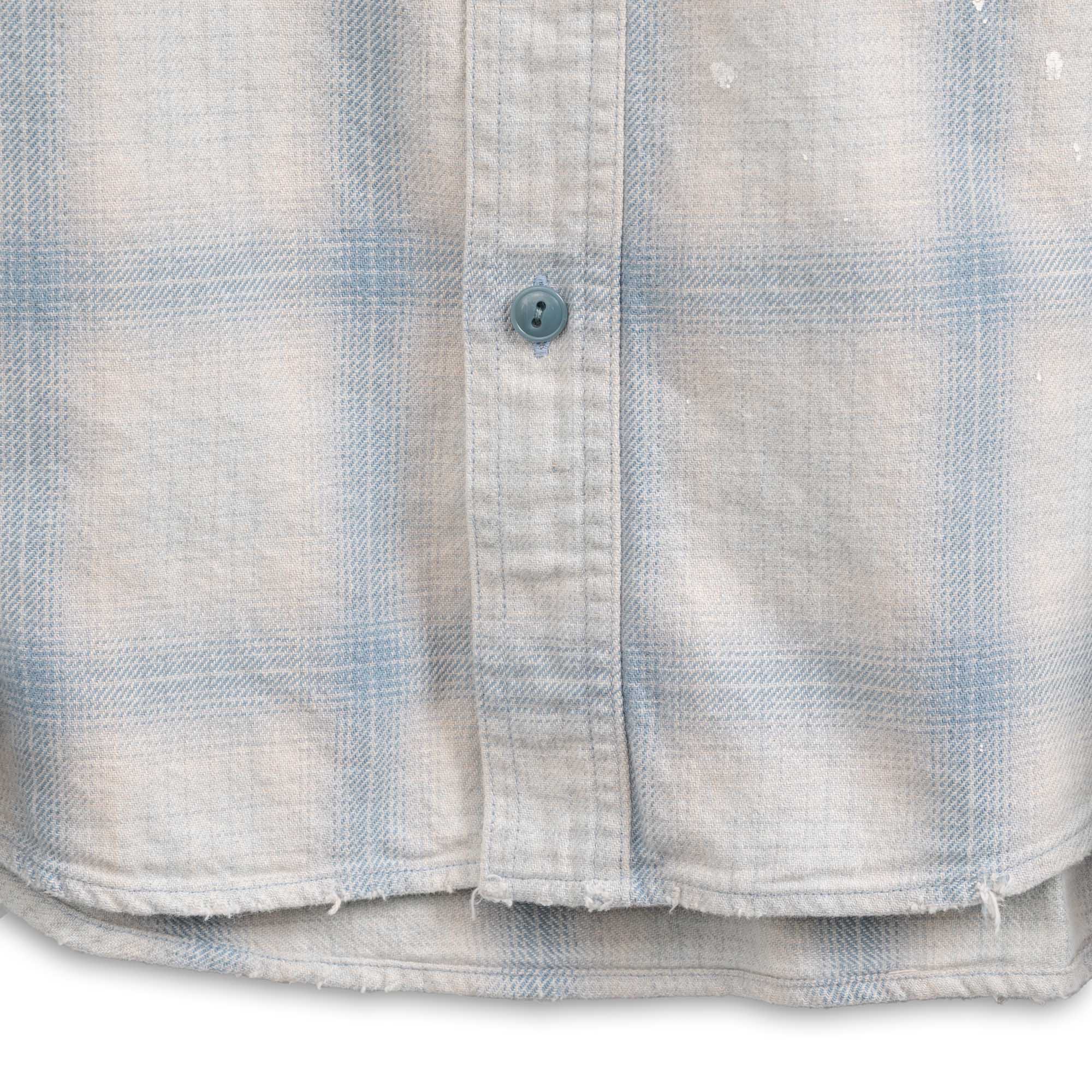 Pherrow's 731SN-UW Cotton Flannel Shirt Blue - Image 5