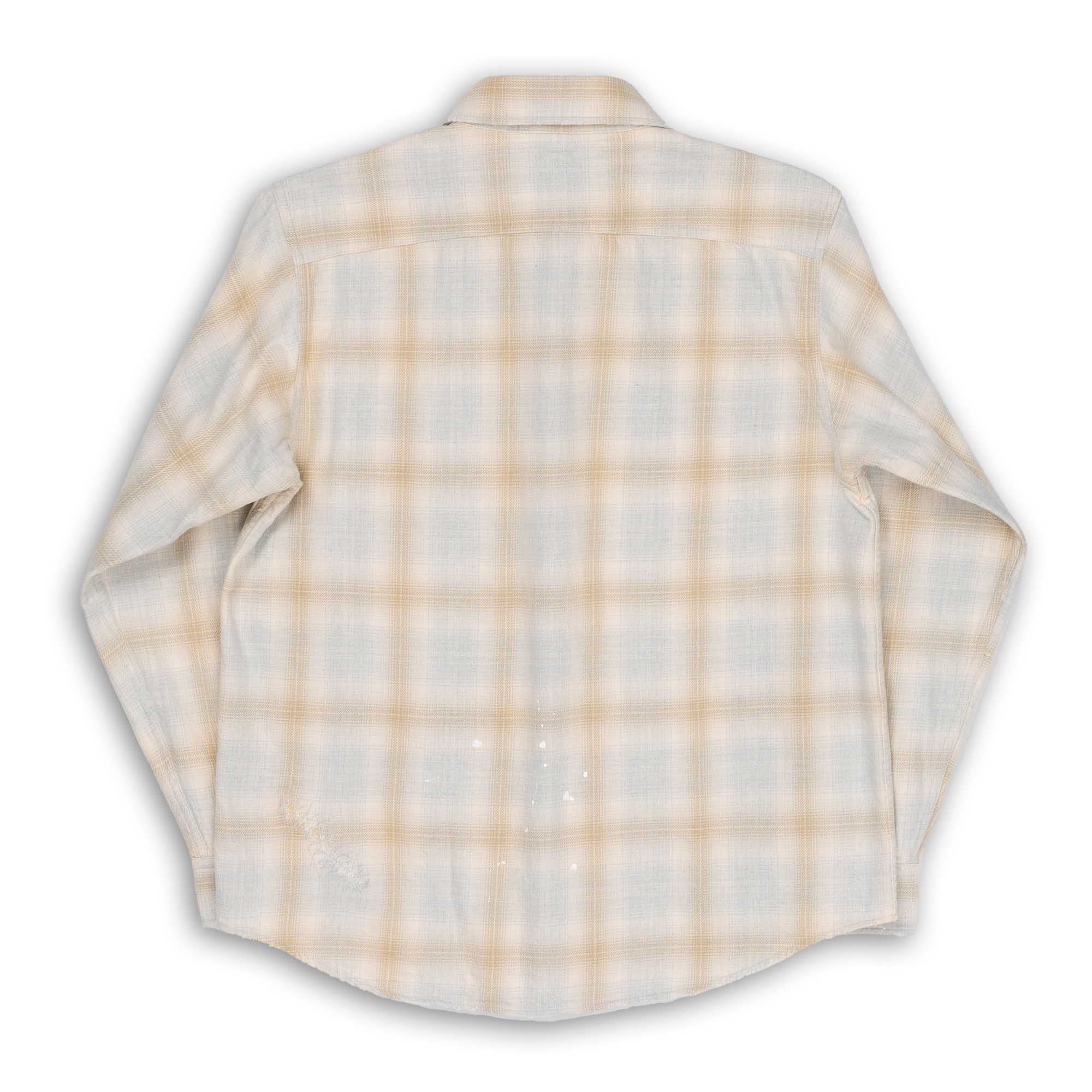 Pherrow's 731SN-UW Cotton Flannel Shirt Grey - Image 3