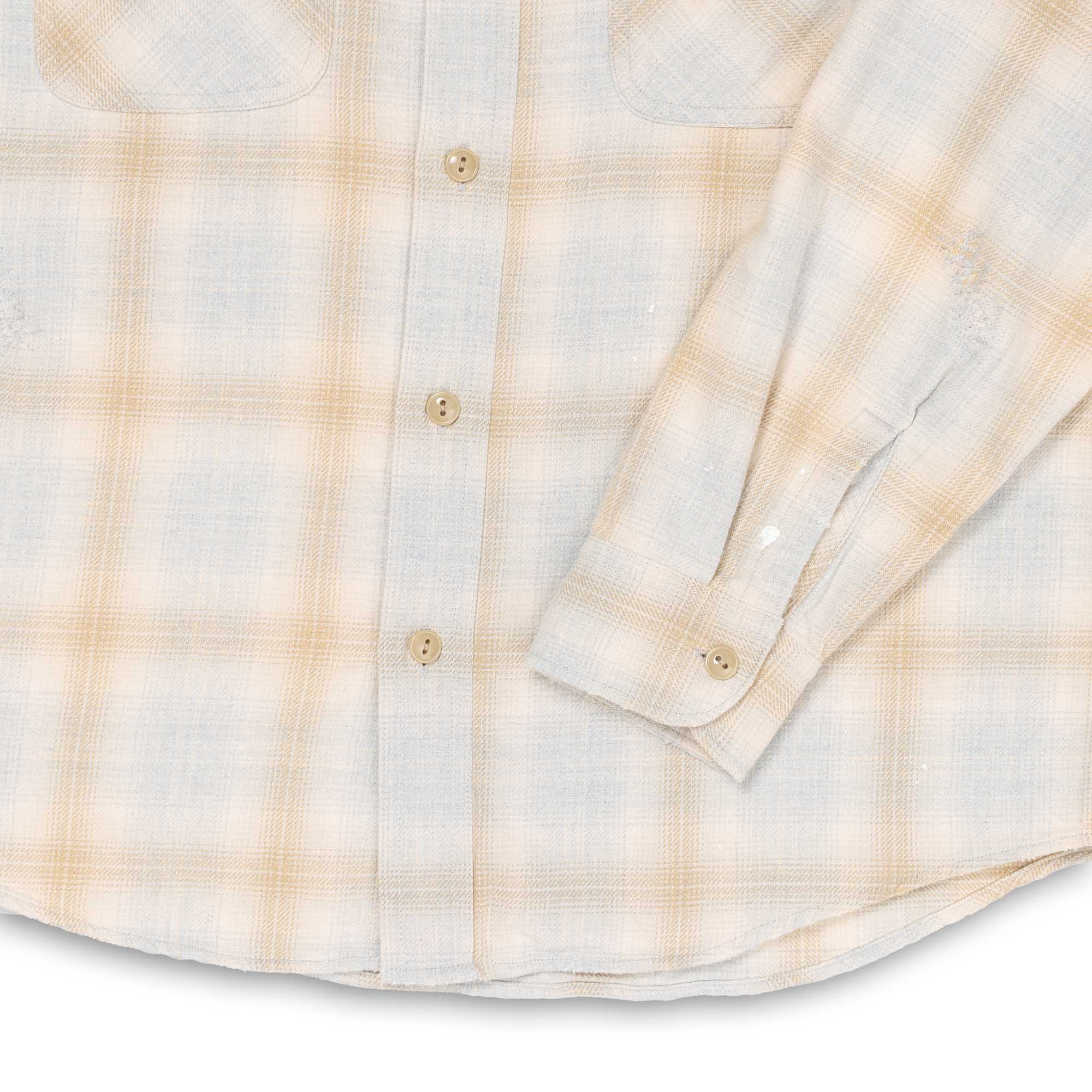 Pherrow's 731SN-UW Cotton Flannel Shirt Grey - Image 5