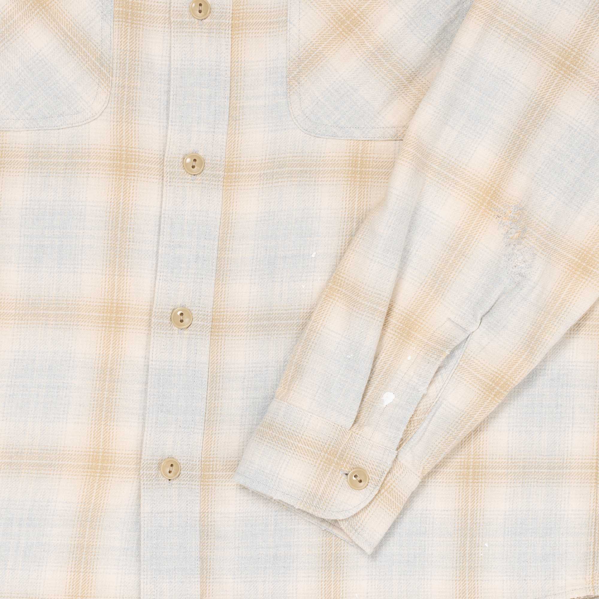 Pherrow's 731SN-UW Cotton Flannel Shirt Grey - Image 6