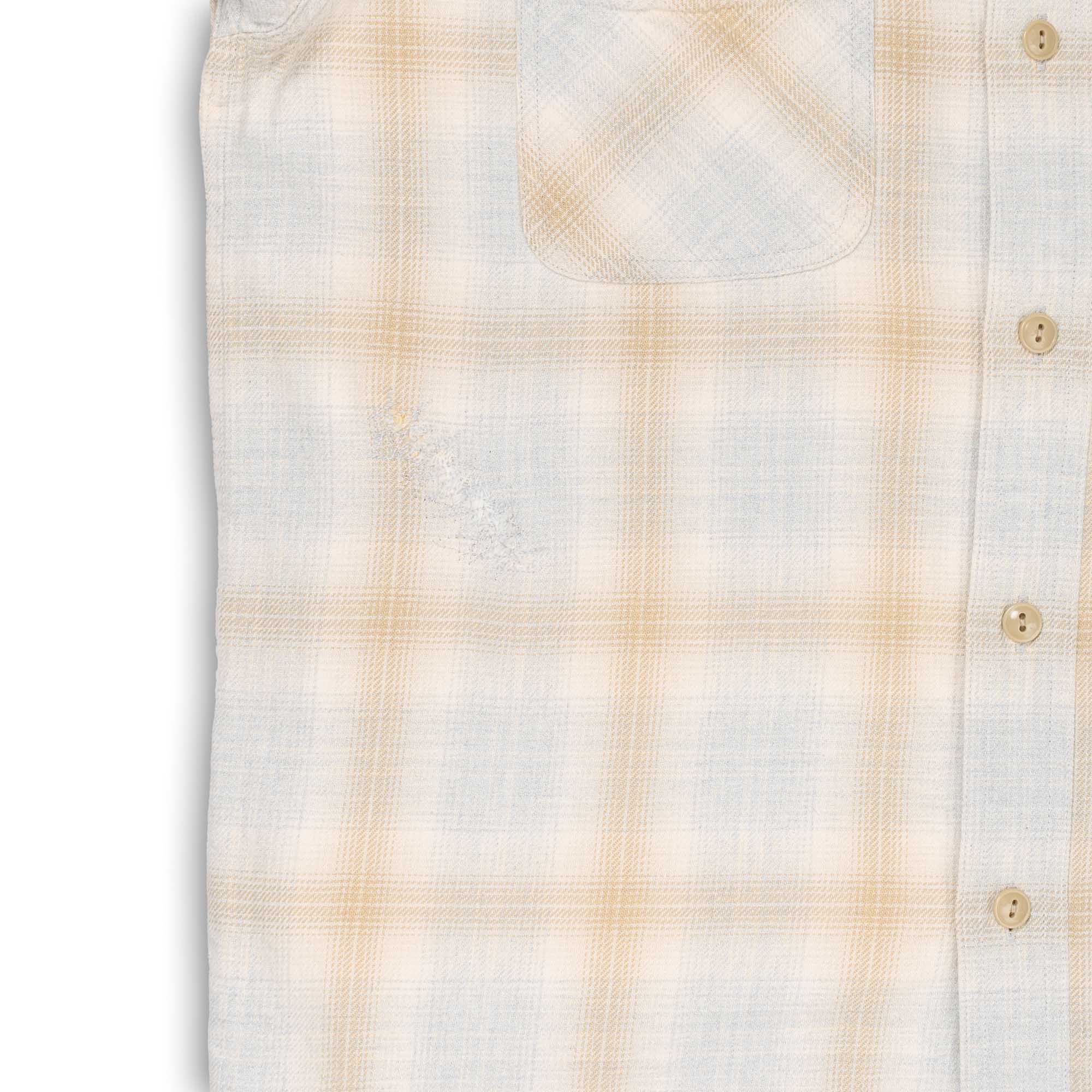 Pherrow's 731SN-UW Cotton Flannel Shirt Grey - Image 7