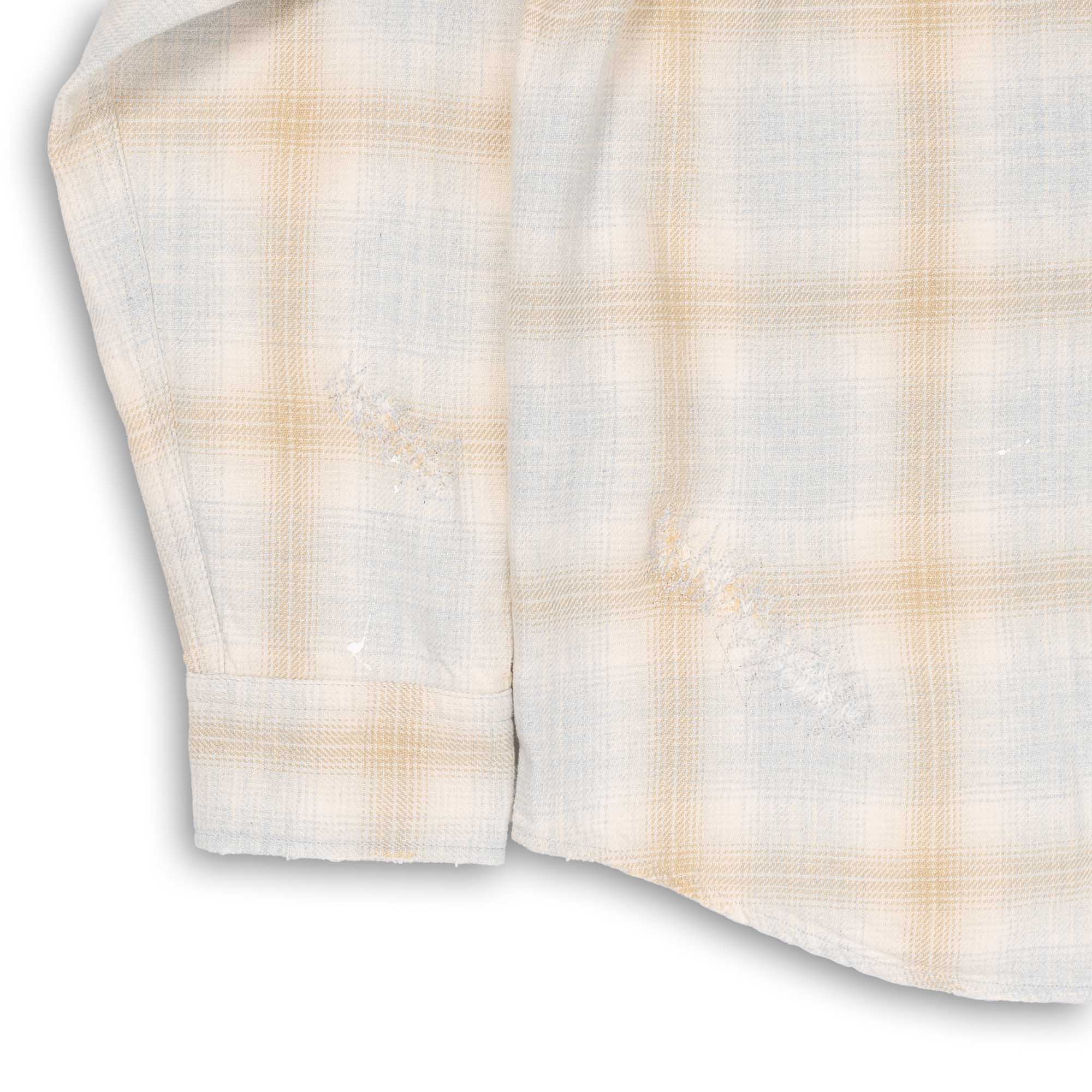Pherrow's 731SN-UW Cotton Flannel Shirt Grey - Image 8