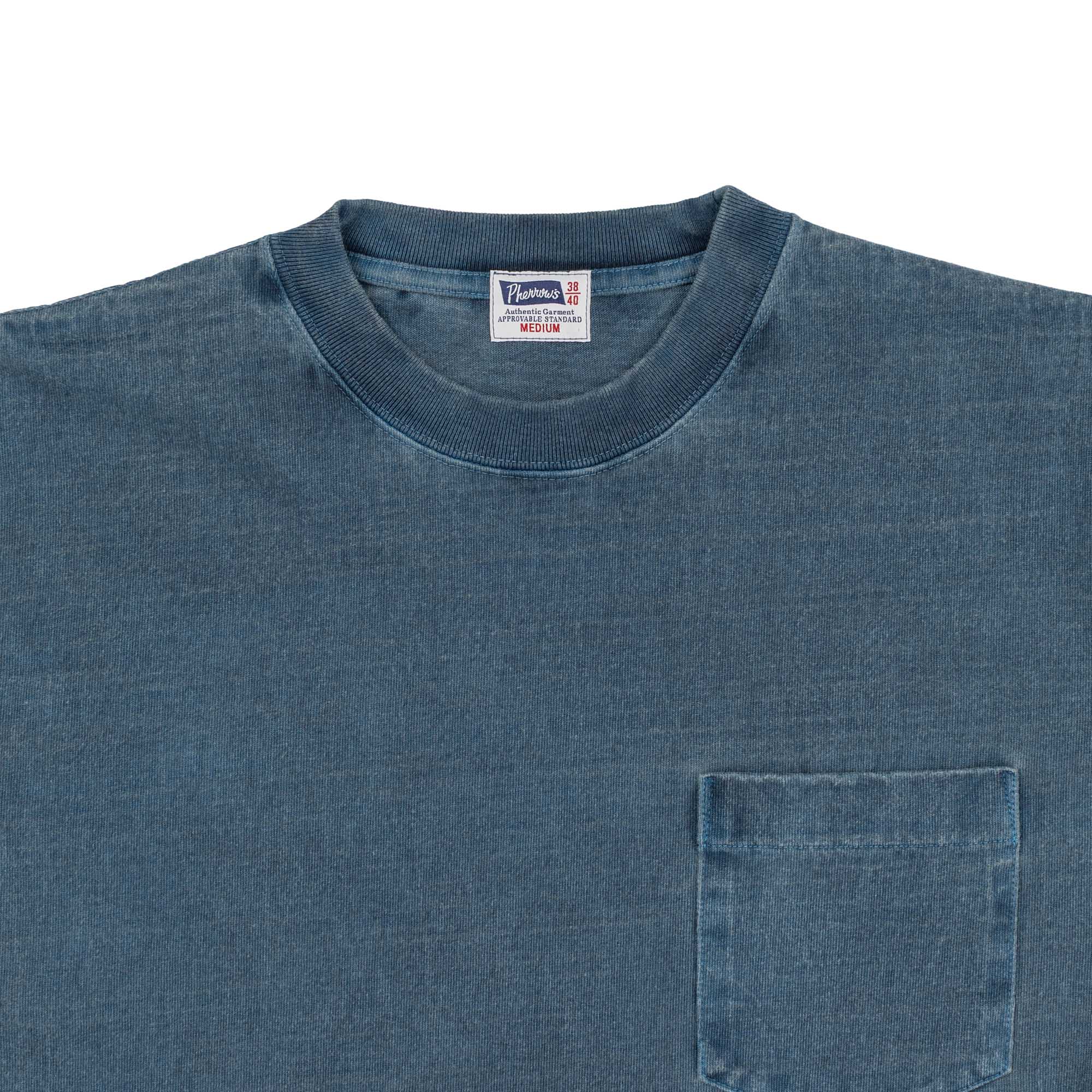 Pherrow's Heavyweight Pocket Tee Steel Blue - Image 2