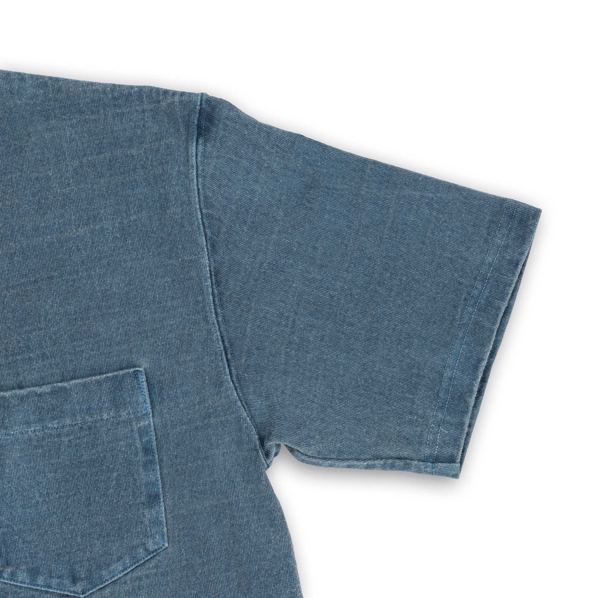 Pherrow's Heavyweight Pocket Tee Steel Blue - Image 4