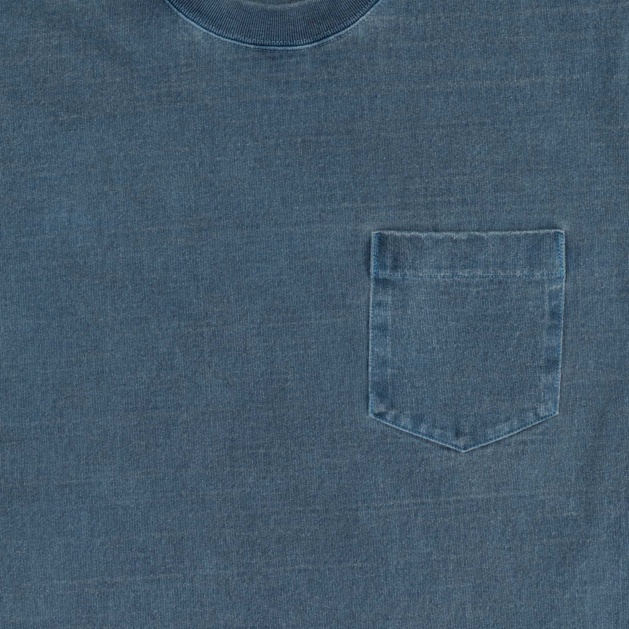 Pherrow's Heavyweight Pocket Tee Steel Blue - Image 5