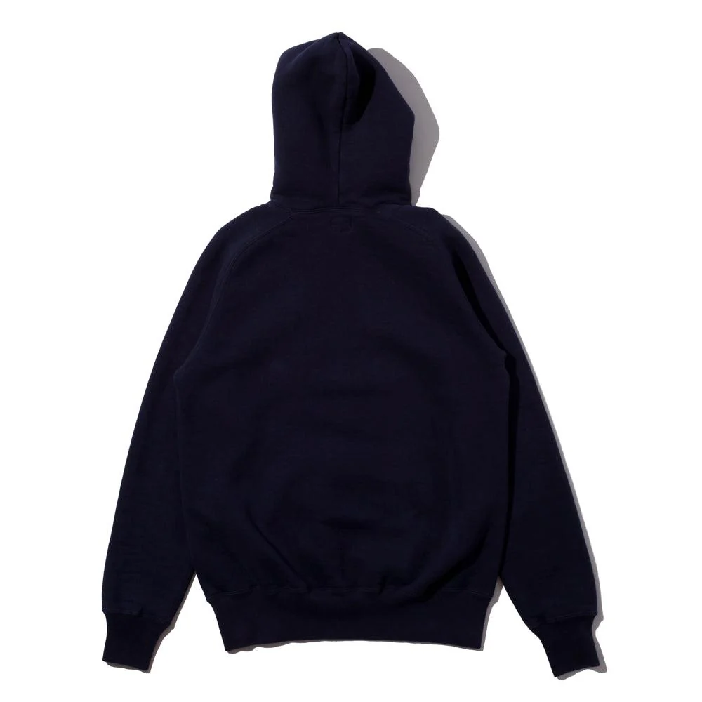 Pherrow's Loopwheel Hooded Sweatshirt Navy - Image 2