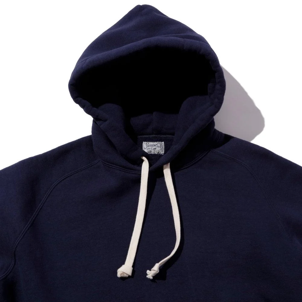 Pherrow's Loopwheel Hooded Sweatshirt Navy - Image 3