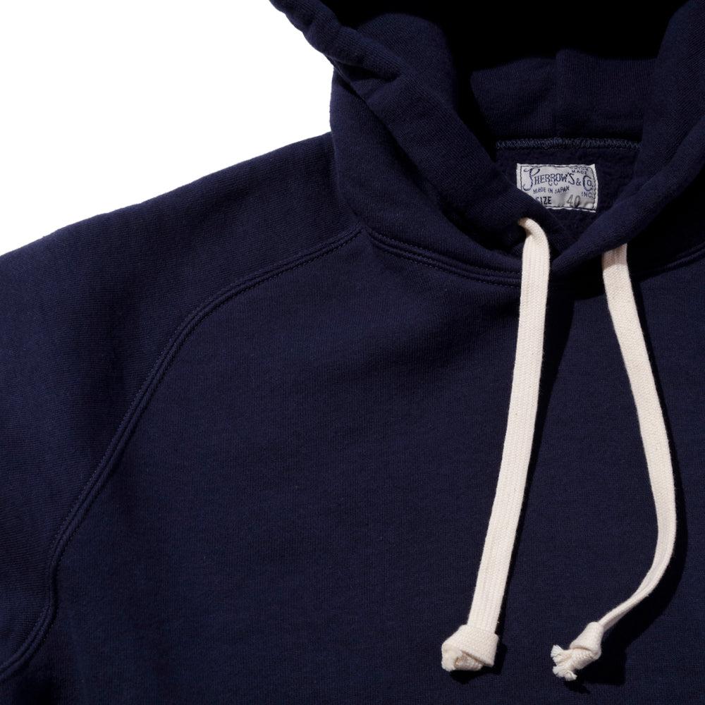 Pherrow's Loopwheel Hooded Sweatshirt Navy - Image 4