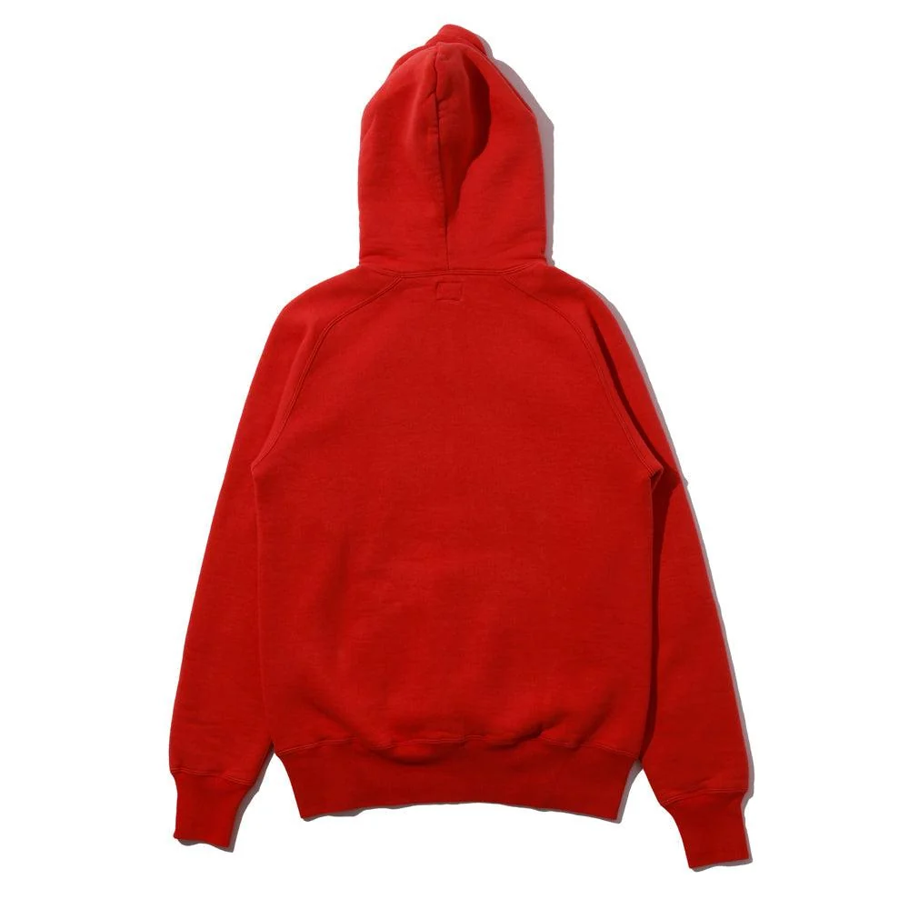 Pherrow's Loopwheel Hooded Sweatshirt Red - Image 2